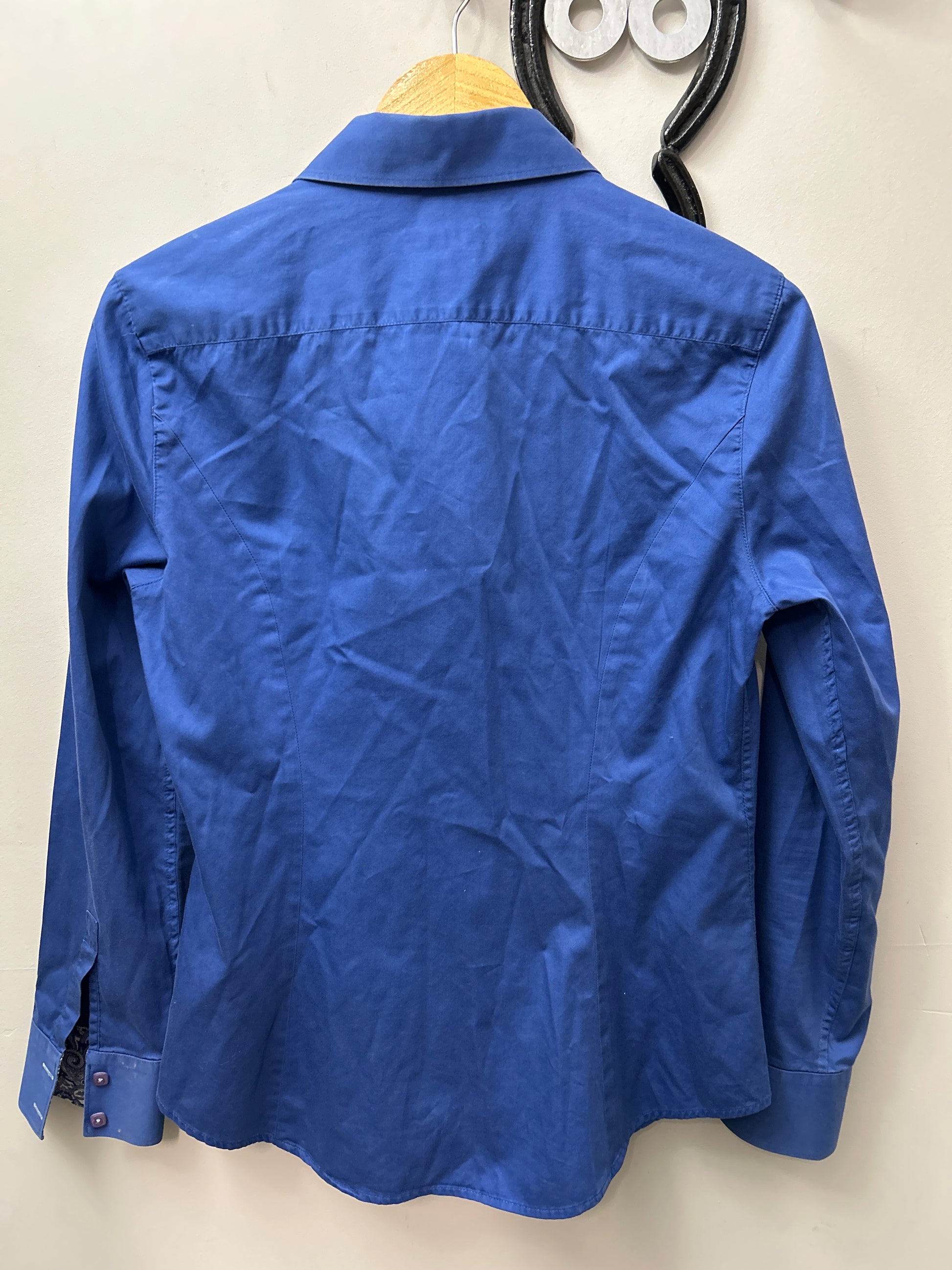 Envy Western Shirt Blue Medium-Western Shirt-Consignment-Evolution Equestrian Co.