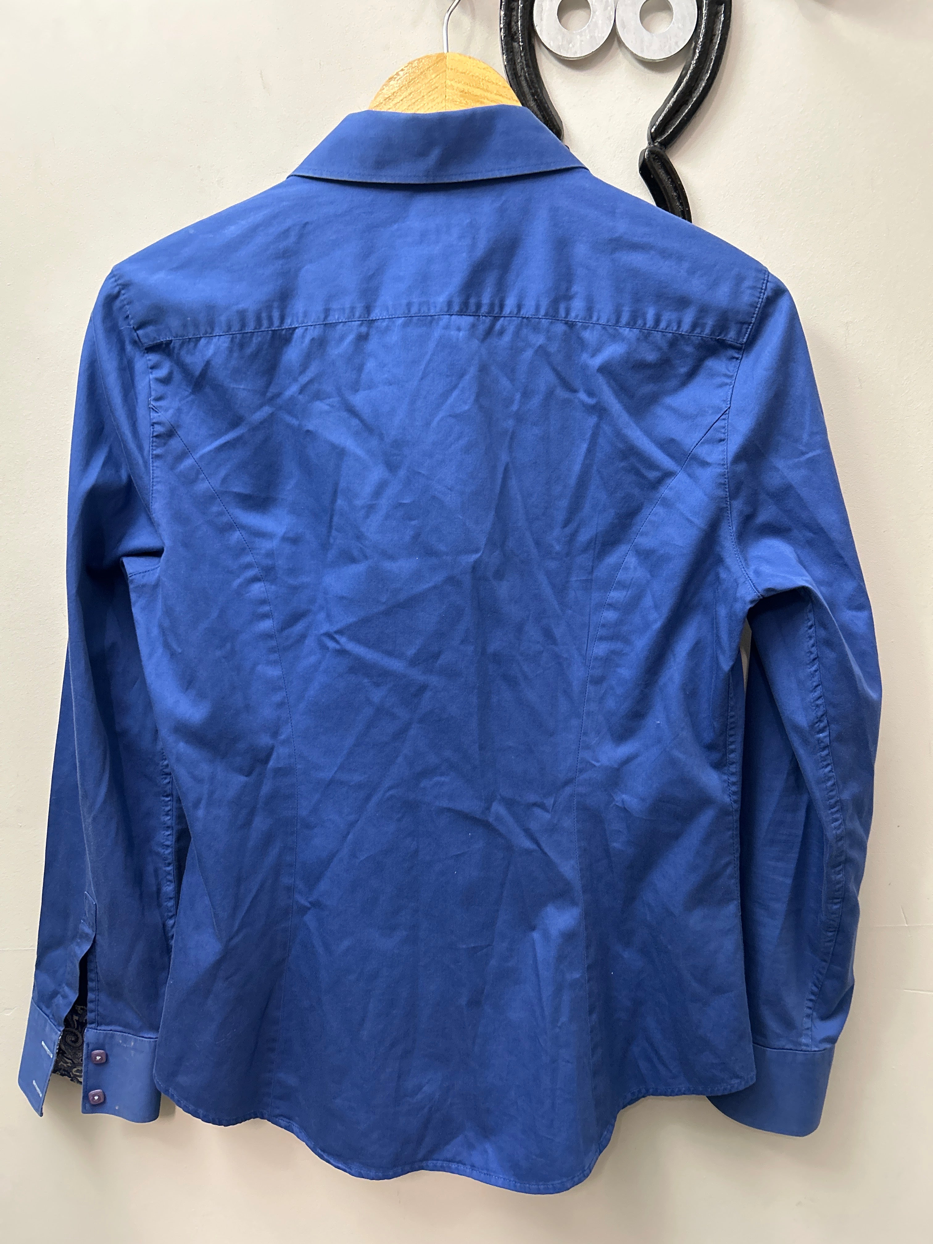 Envy Western Shirt Blue Medium-Western Shirt-Consignment-Evolution Equestrian Co.