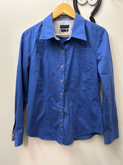 Envy Western Shirt Blue Medium-Western Shirt-Consignment-Evolution Equestrian Co.