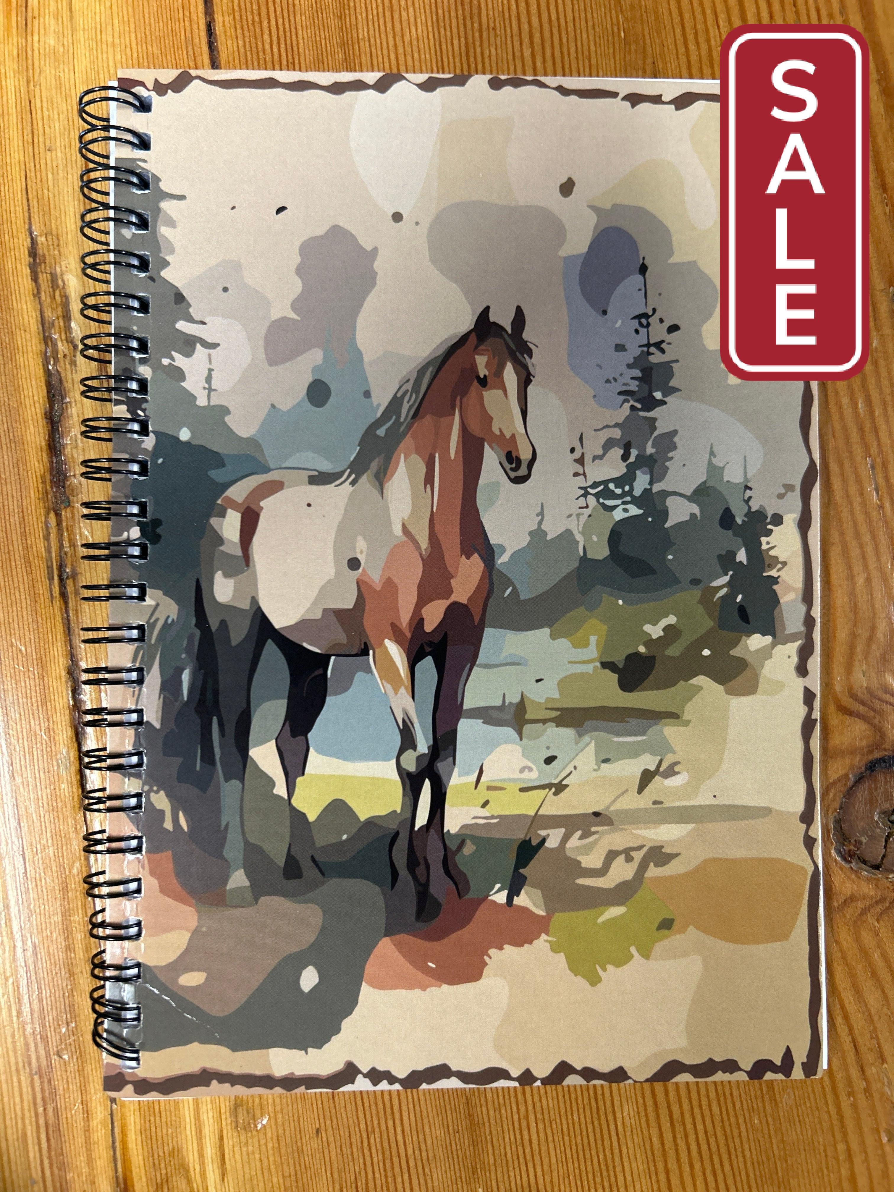 Equestrian Note Books-Notebooks-Evolution Equestrian Co.-Watercolor Horse in Forest-Evolution Equestrian Co.