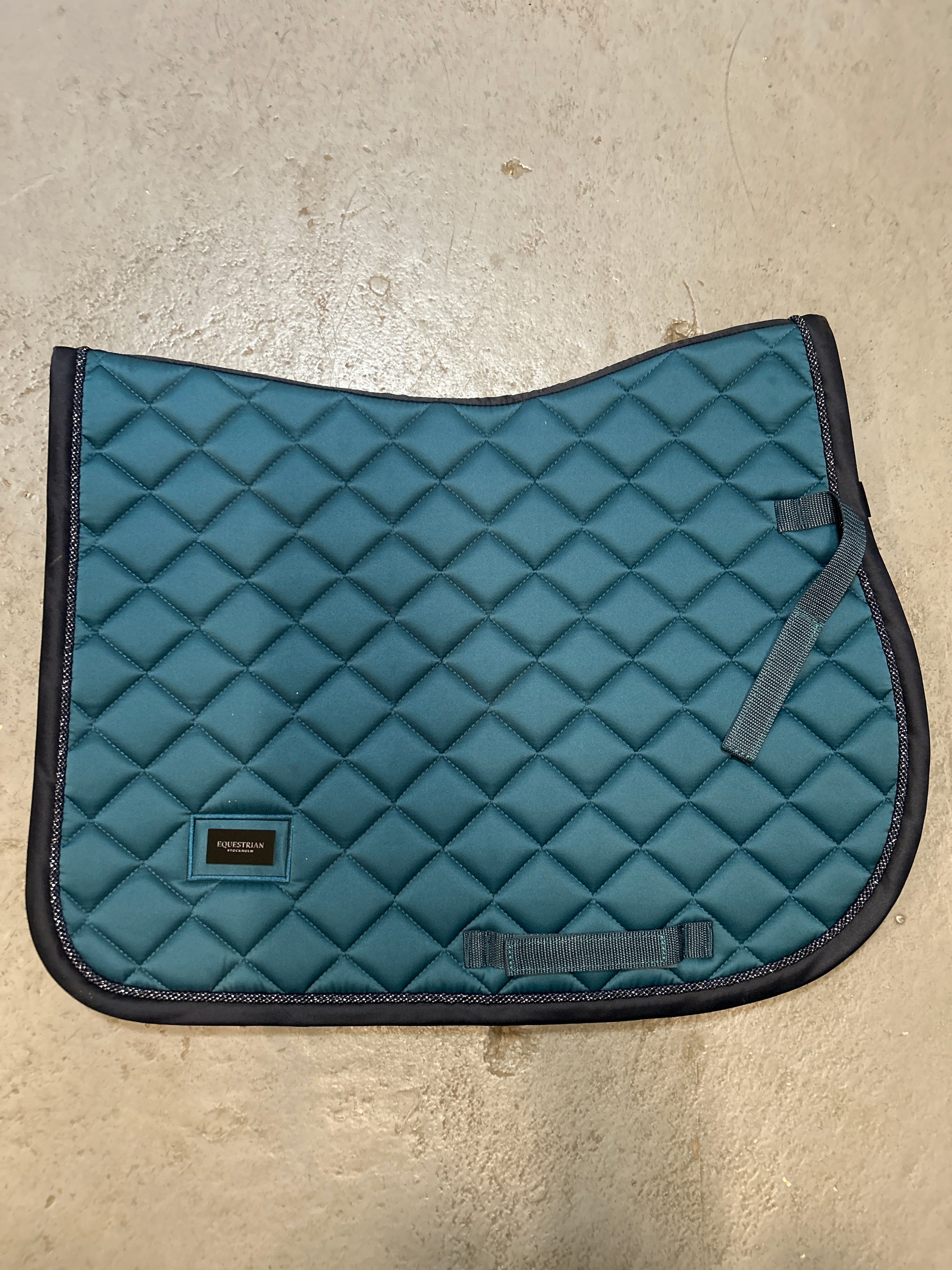 Equestrian Stockholm Blue Meadow Saddle Pad-English Saddle Pad-Consignment-Evolution Equestrian Co.
