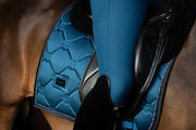 Equestrian Stockholm Blue Meadow Saddle Pad-English Saddle Pad-Consignment-Evolution Equestrian Co.