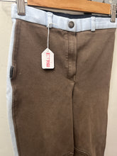 Load image into Gallery viewer, Equi-Theme Light Blue and Brown Breeches 24-Breeches-Consignment-Evolution Equestrian Co.
