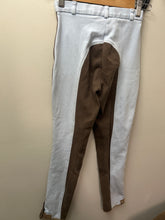 Load image into Gallery viewer, Equi-Theme Light Blue and Brown Breeches 24-Breeches-Consignment-Evolution Equestrian Co.

