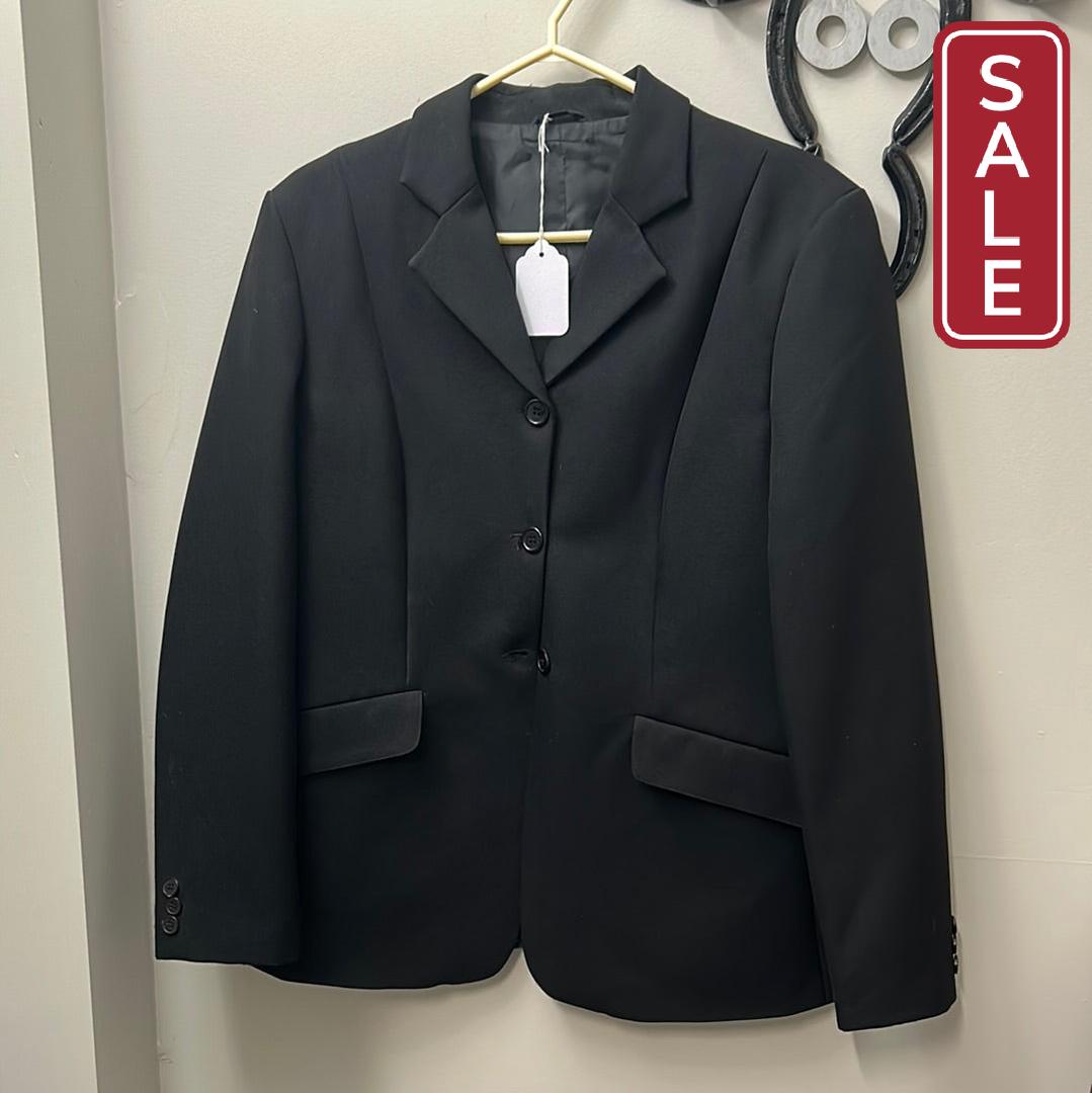 Equicomfort Black Show Jacket 16-Riding Clothes-Consignment-Evolution Equestrian Co.