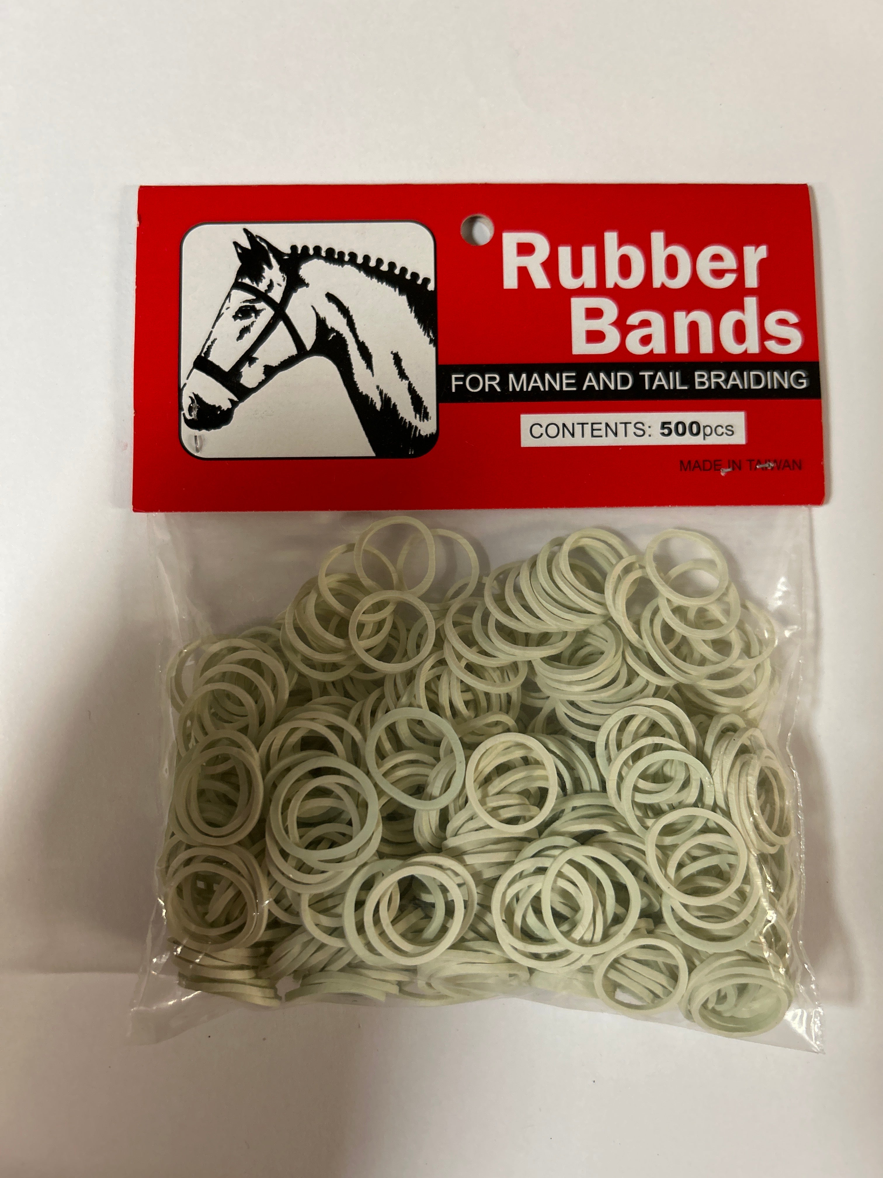 Equigear Braiding Elastics-Pet Grooming Supplies-Canadian Centurion Supply-White-Evolution Equestrian Co.