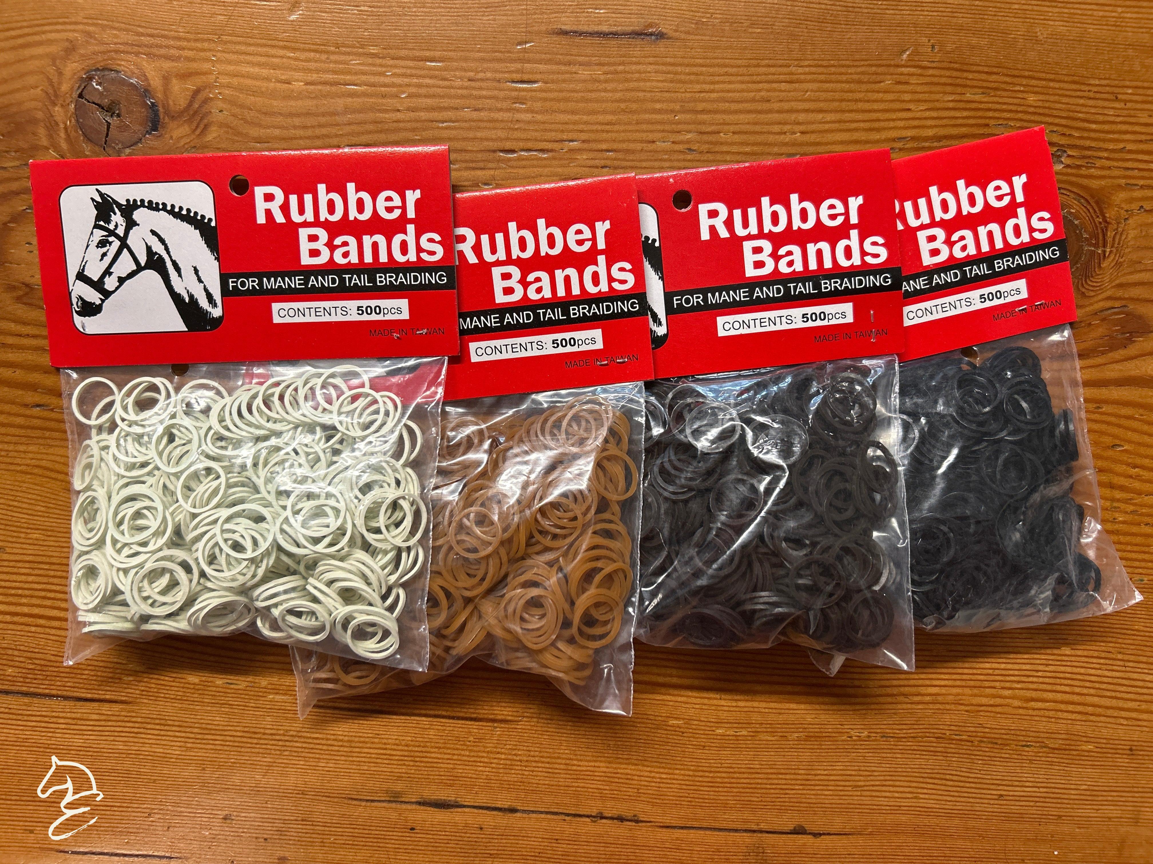 Equigear Braiding Elastics-Pet Grooming Supplies-Canadian Centurion Supply-Black-Evolution Equestrian Co.