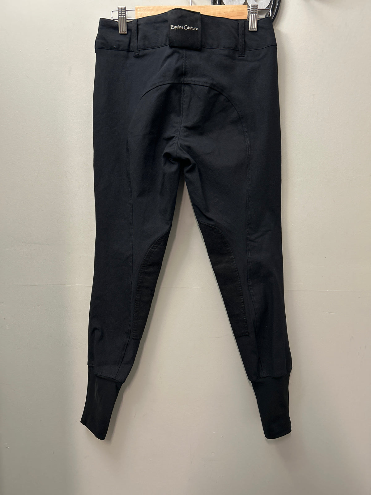 Equine Couture Black Knee Patch Breeches 28-Breeches-Consignment-Evolution Equestrian Co.