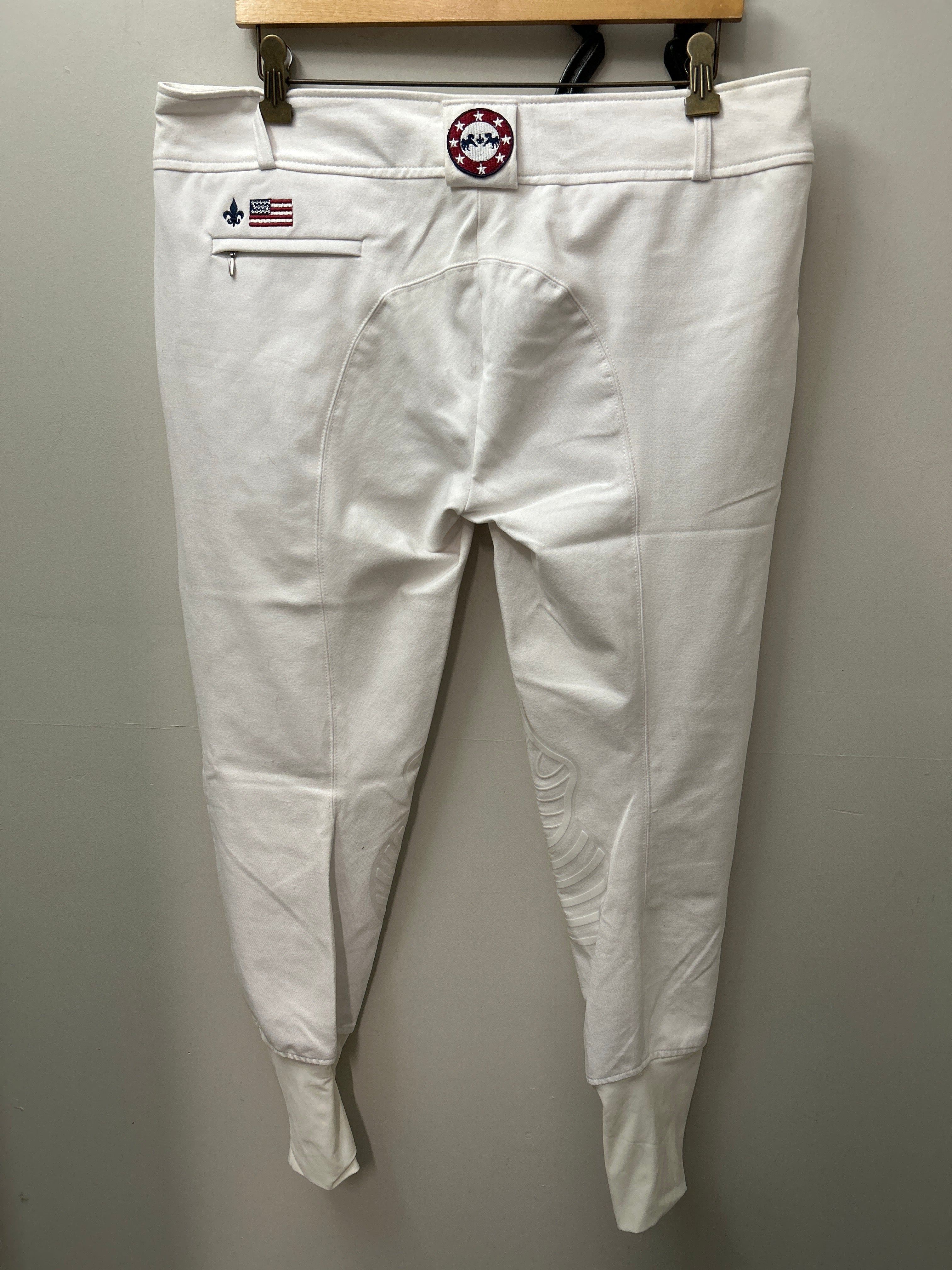 Equine Couture Breeches White 32-Breeches-Consignment-Evolution Equestrian Co.