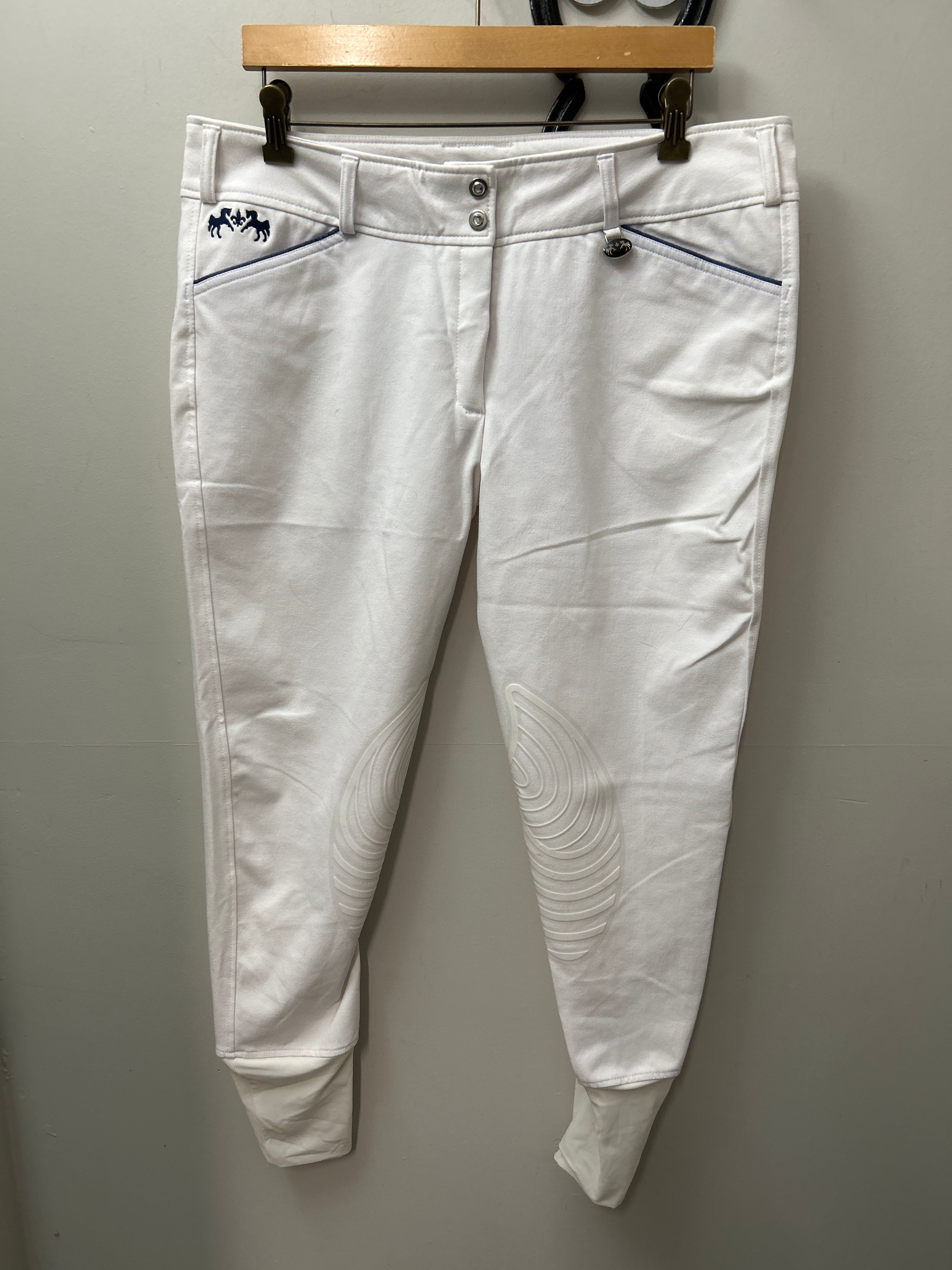 Equine Couture Breeches White 32-Breeches-Consignment-Evolution Equestrian Co.