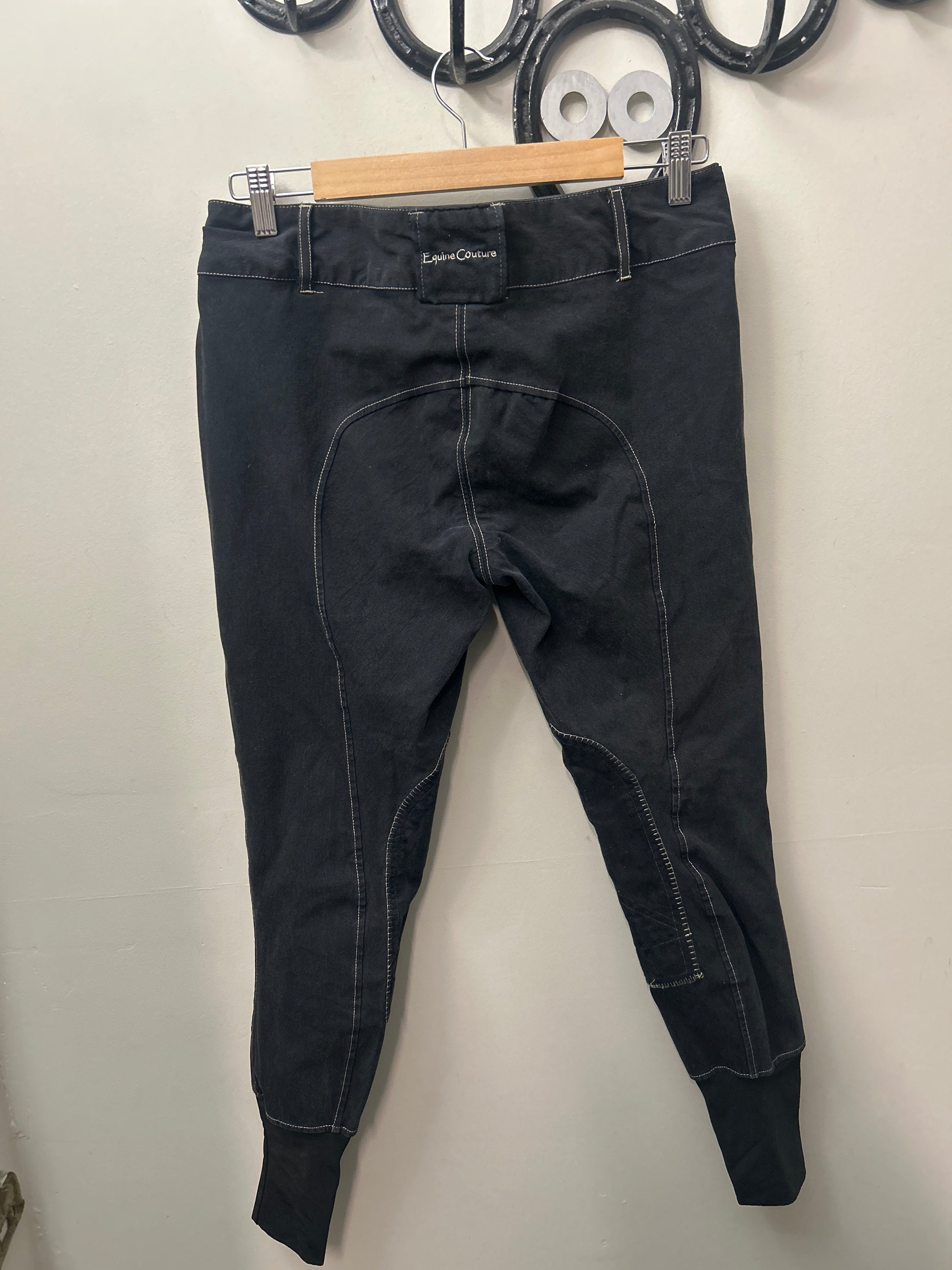 Equine Couture Full Seat Breeches Black 32-Breeches-Consignment-Evolution Equestrian Co.