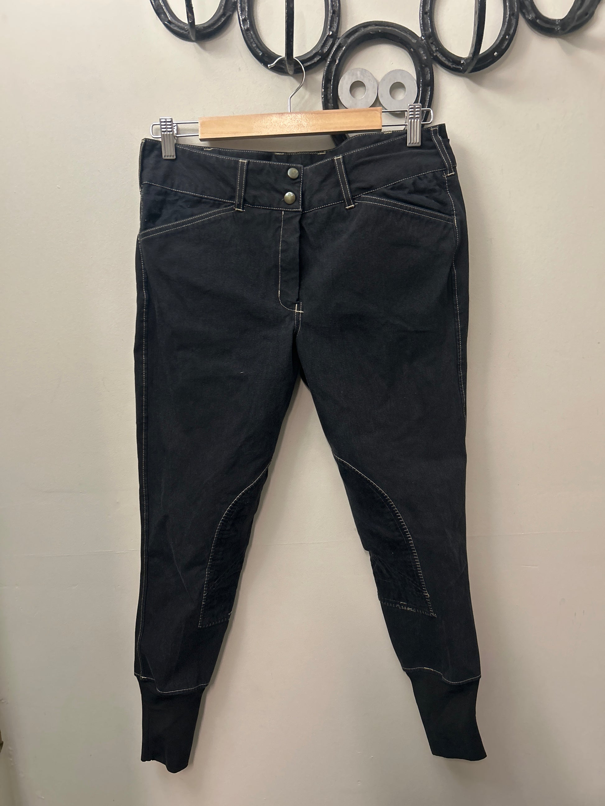Equine Couture Full Seat Breeches Black 32-Breeches-Consignment-Evolution Equestrian Co.
