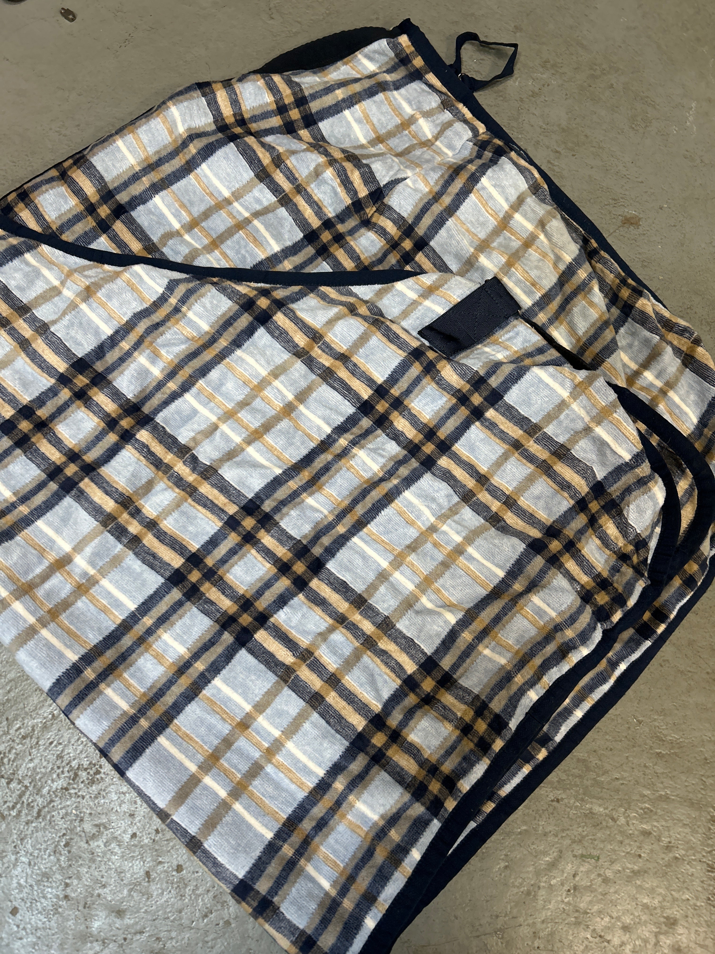 Eskadron Blue Plaid Fleece Cooler-Horse Blanket-Consignment-Evolution Equestrian Co.