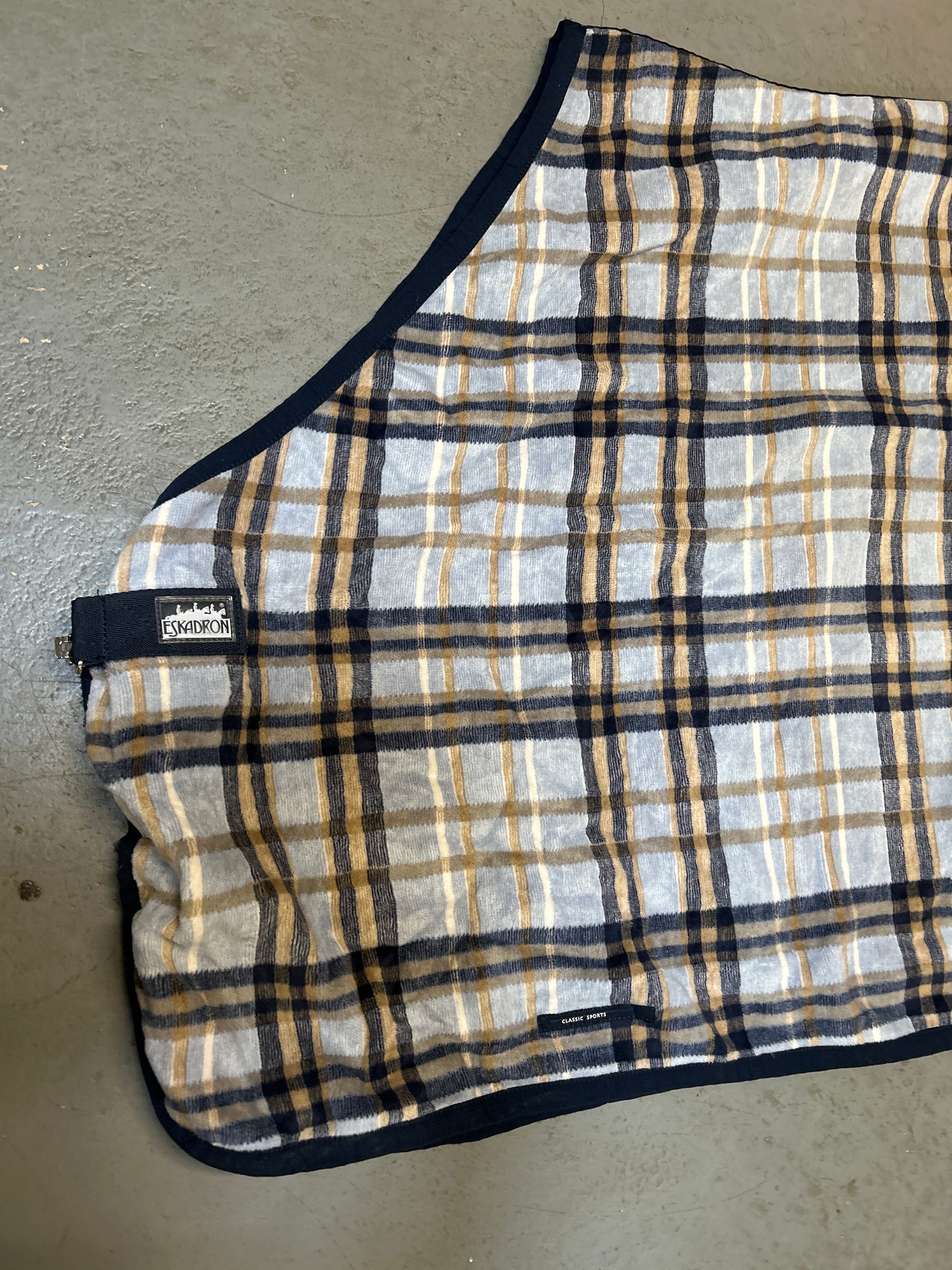 Eskadron Blue Plaid Fleece Cooler-Horse Blanket-Consignment-Evolution Equestrian Co.