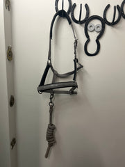 Eskadron Grey Classic Sport Halter with Leadrope-Halter-Consignment-Evolution Equestrian Co.