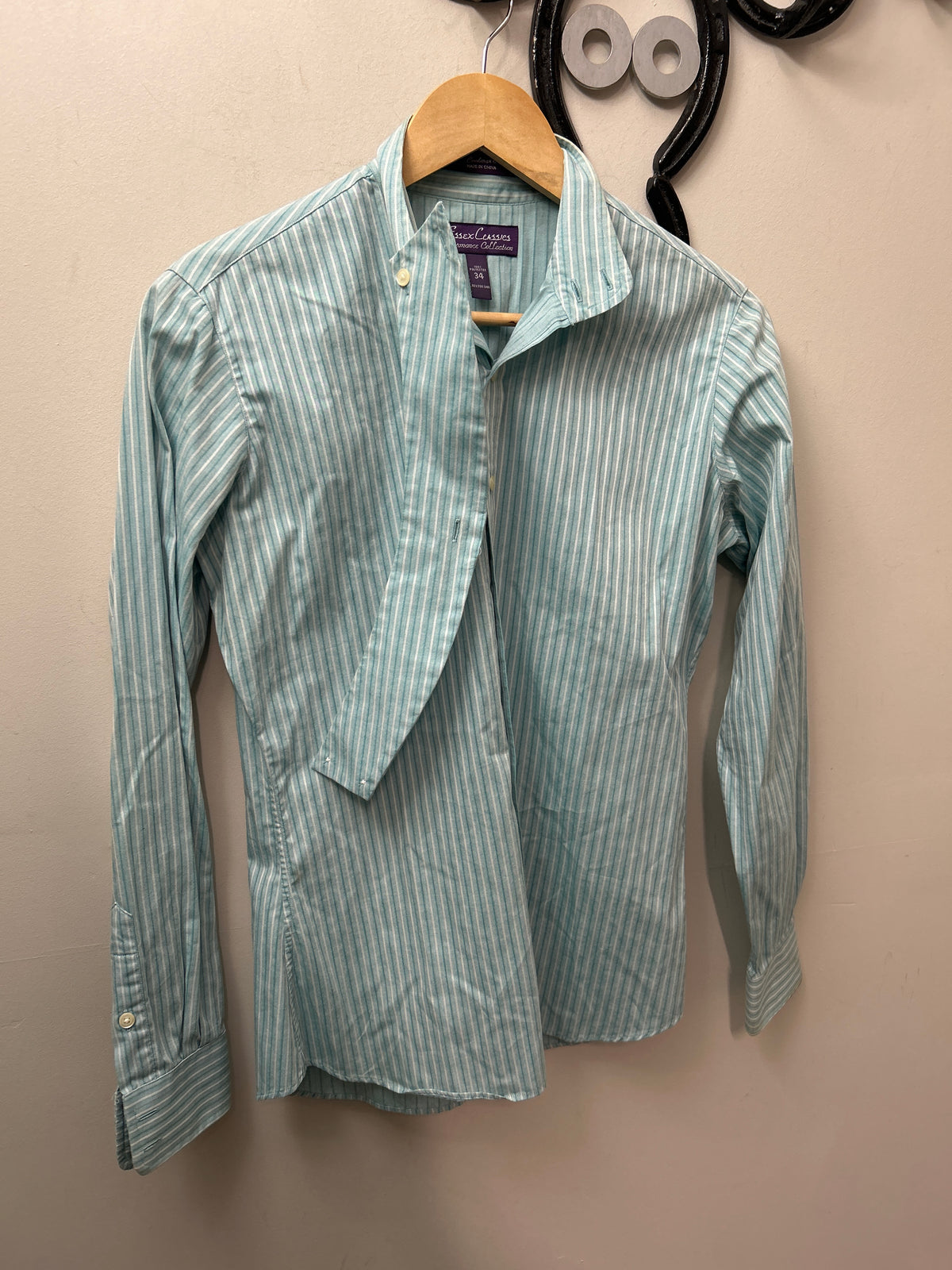 Essex Classic Light Blue Pinstripe Show Shirt 34