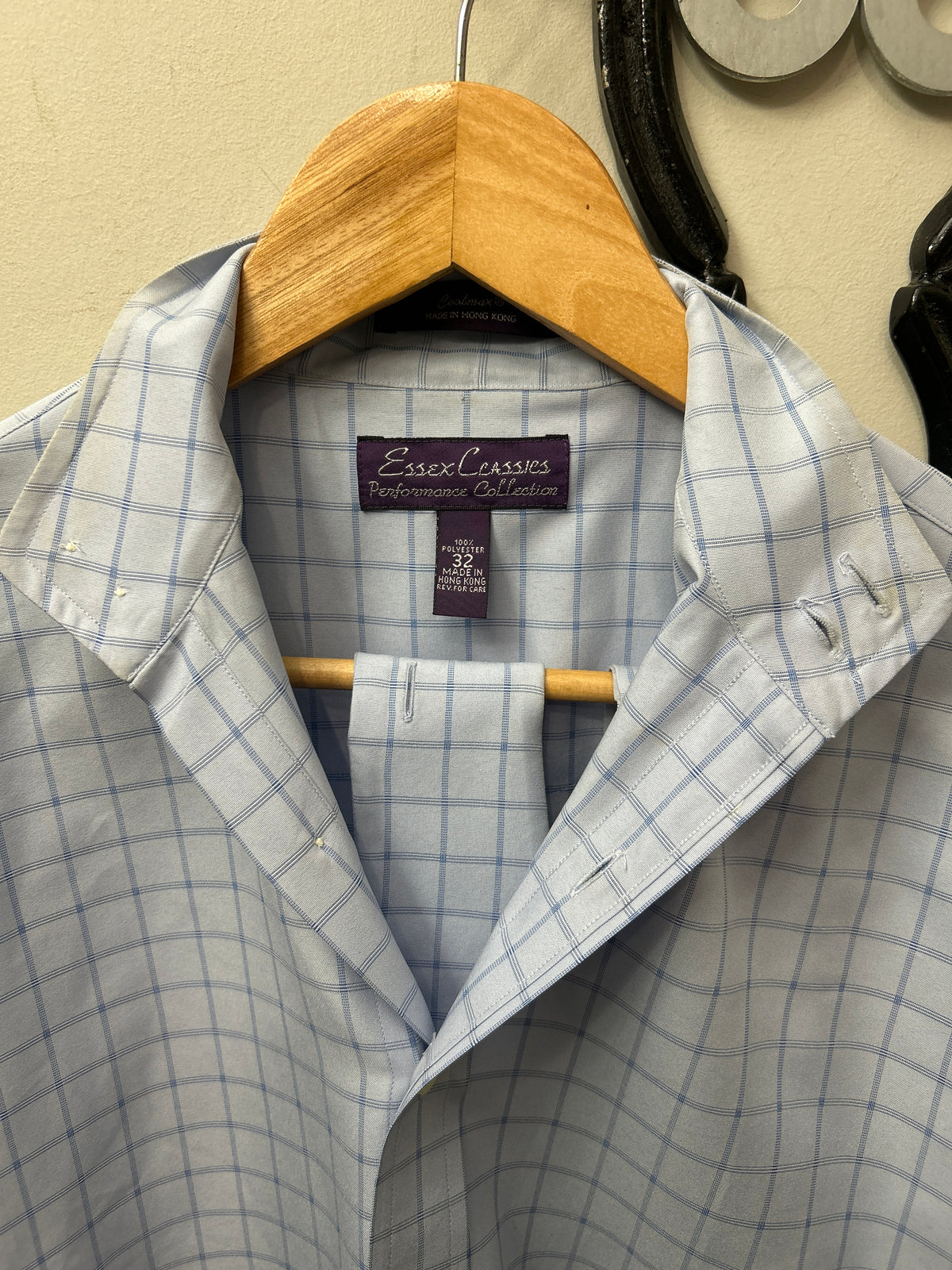 Essex Classic Light Blue Plaid Show Shirt 32