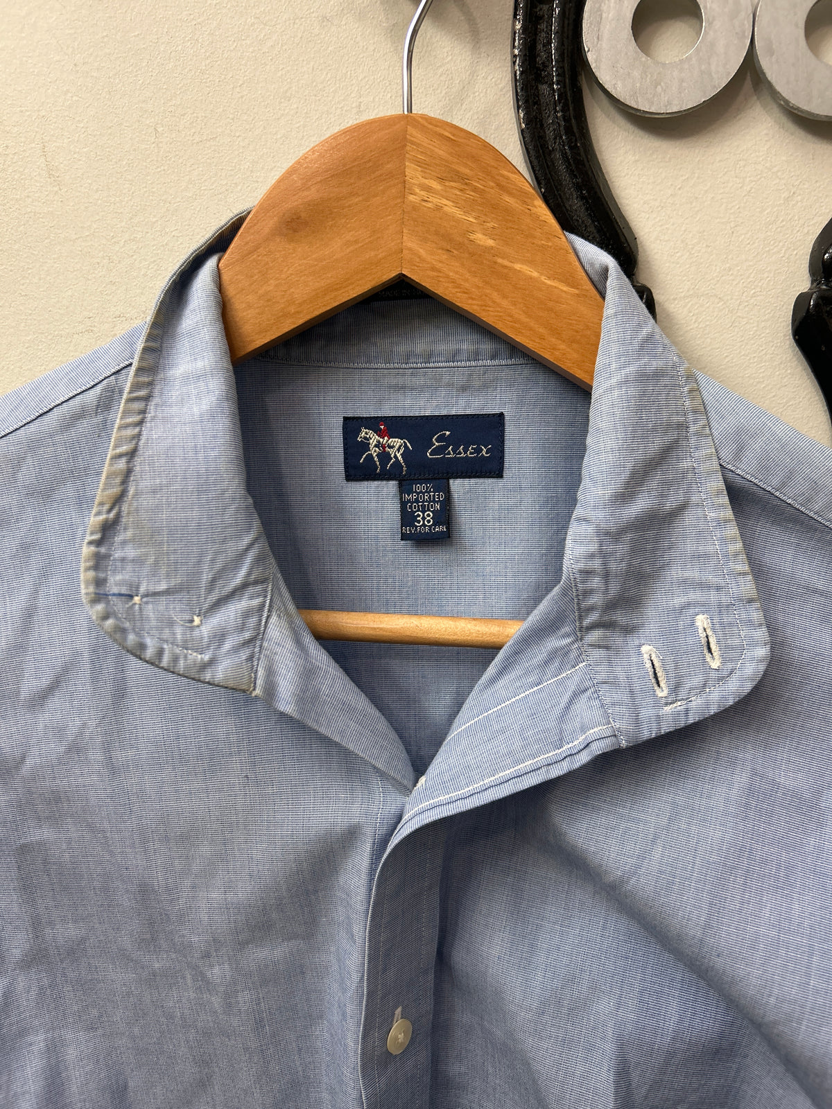 Essex Cotton Blue Show Shirt 38