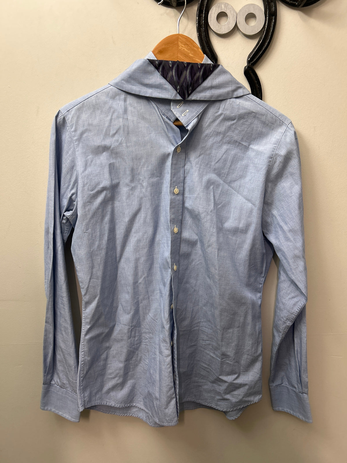 Essex Cotton Blue Show Shirt 38
