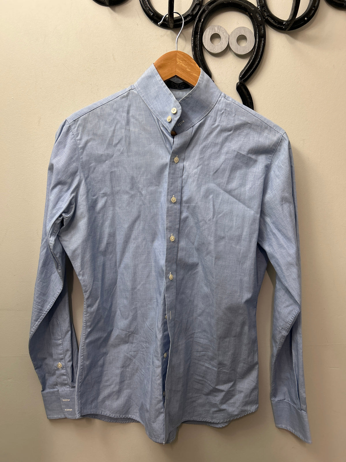 Essex Cotton Blue Show Shirt 38