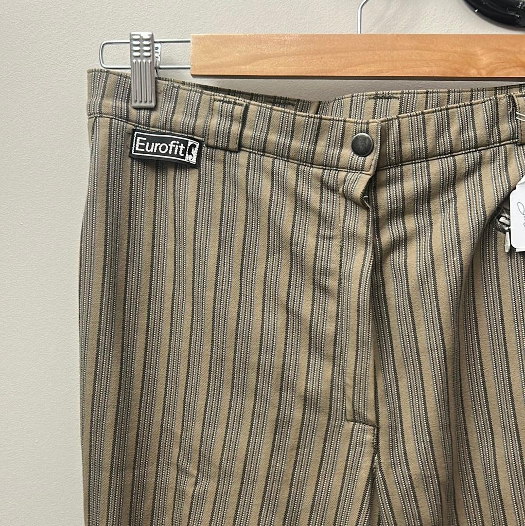 Eurofit Striped Full Seat Breeches 28L-Riding Clothes-Consignment-Evolution Equestrian Co.