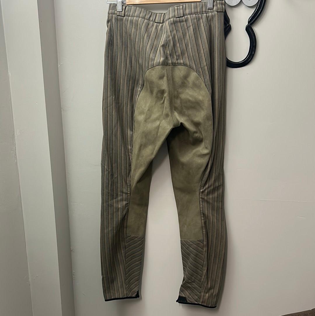 Eurofit Striped Full Seat Breeches 28L-Riding Clothes-Consignment-Evolution Equestrian Co.