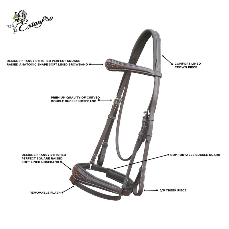Exion Anatomic Bridle with Reins-Bridle-Consignment-Evolution Equestrian Co.