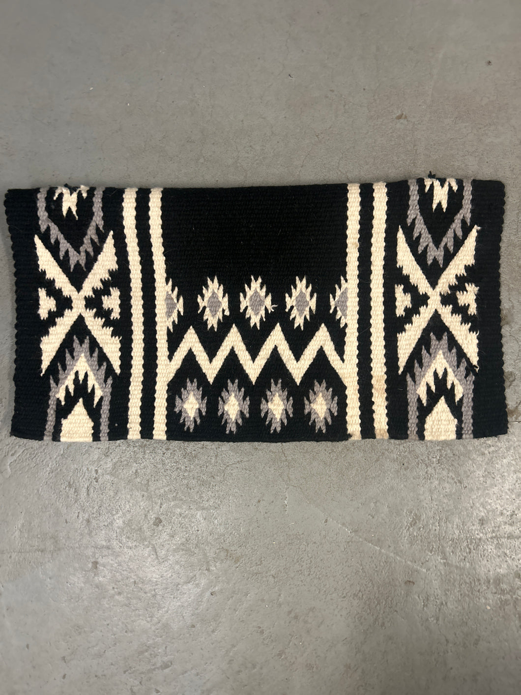 Black, Cream and Grey Western Saddle Blanket