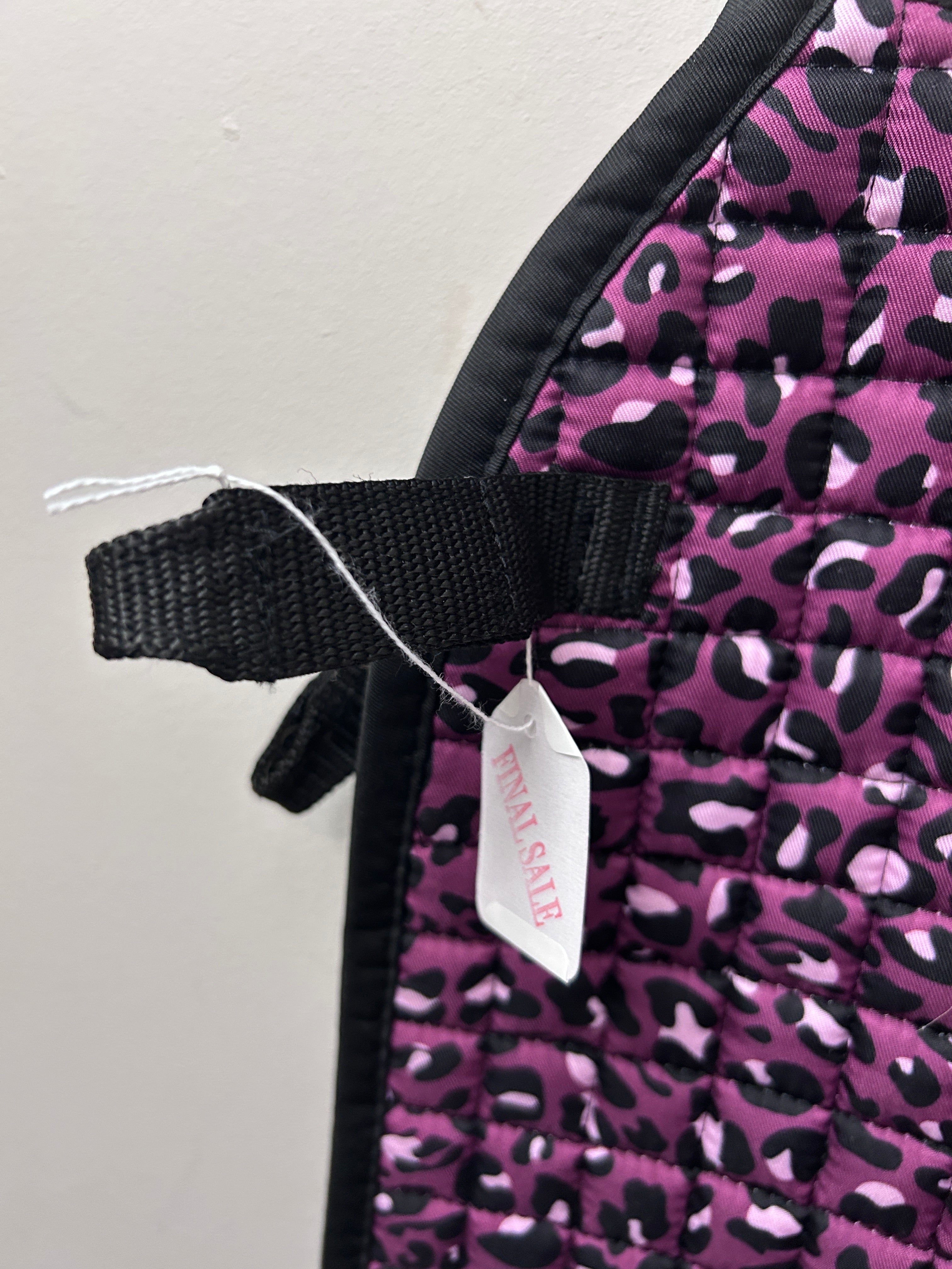 Weatherbeeta AirTec Dressage Saddle Pad Puple Leopard