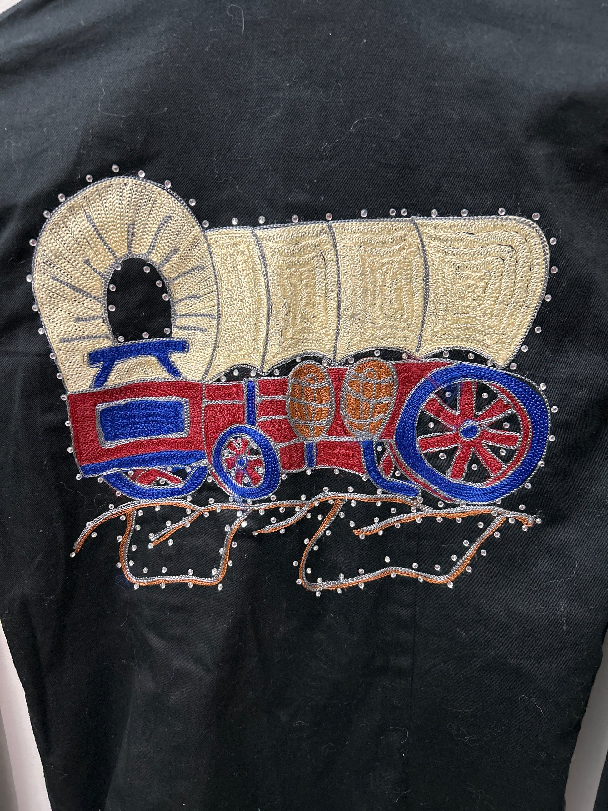 Women's Embroidered Western Shirt XS Black-Western Shirt-Consignment-Evolution Equestrian Co.
