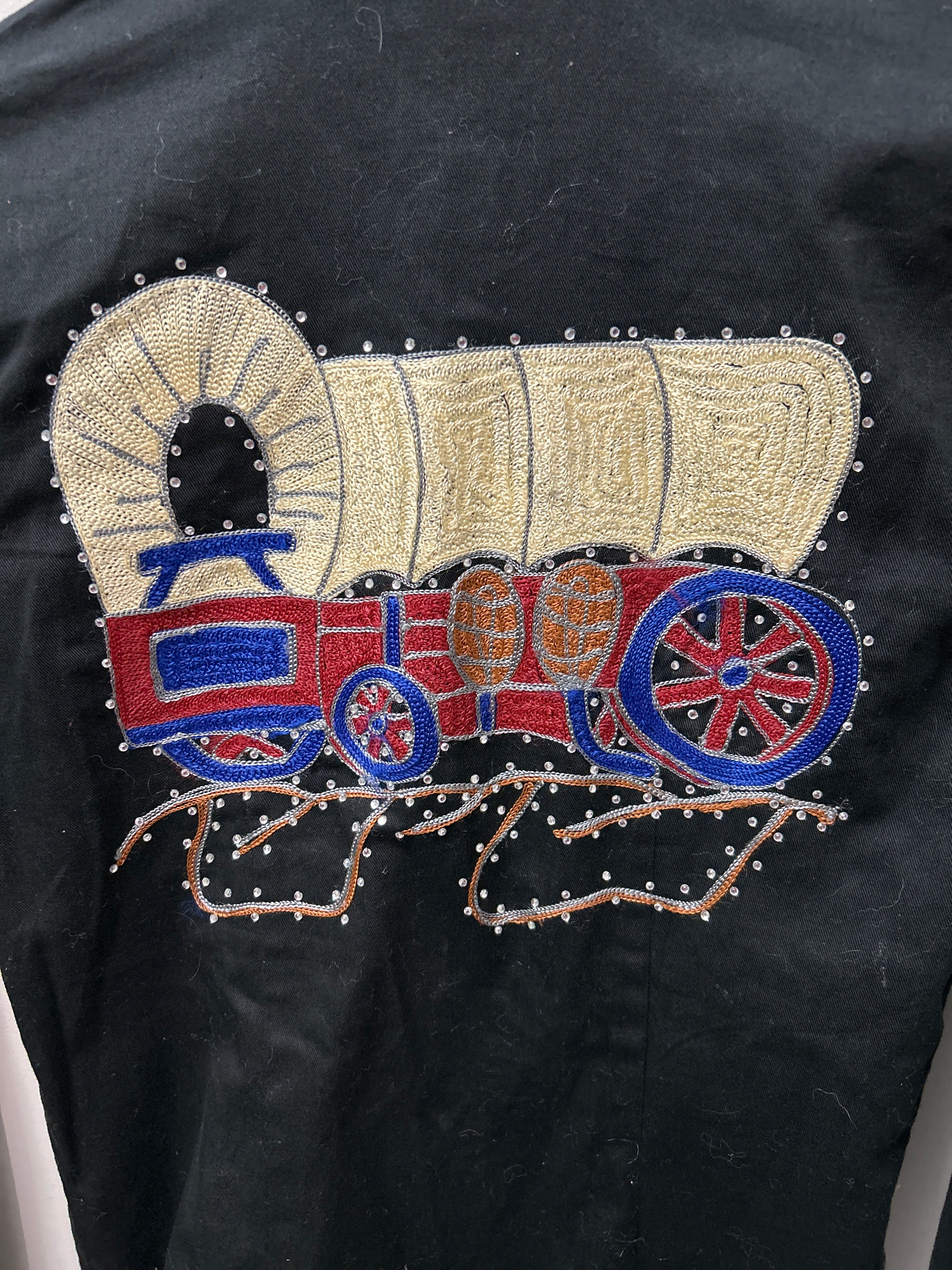 Women's Embroidered Western Shirt XS Black-Western Shirt-Consignment-Evolution Equestrian Co.