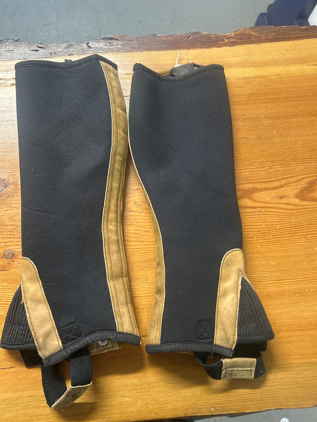 Brown and Black Half Chaps Large