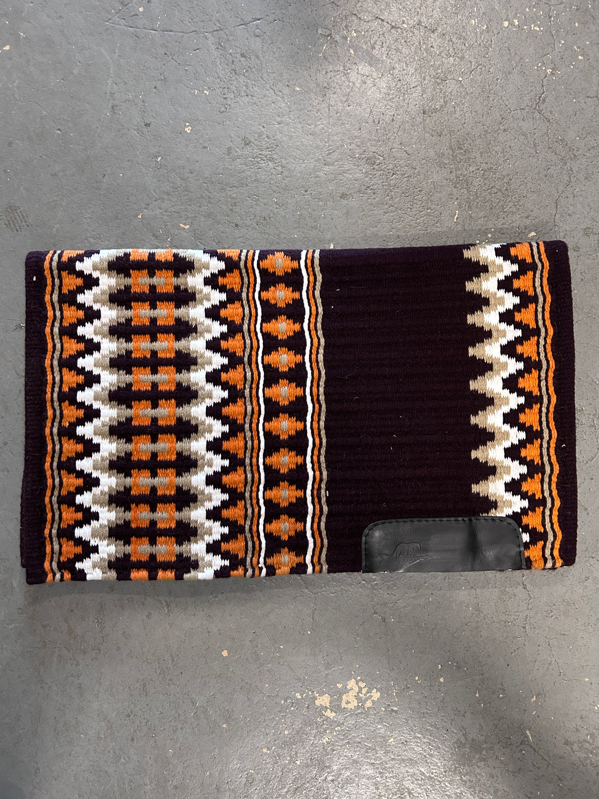 Red Horse Western Saddle Blanket Wine/Orange/Tan