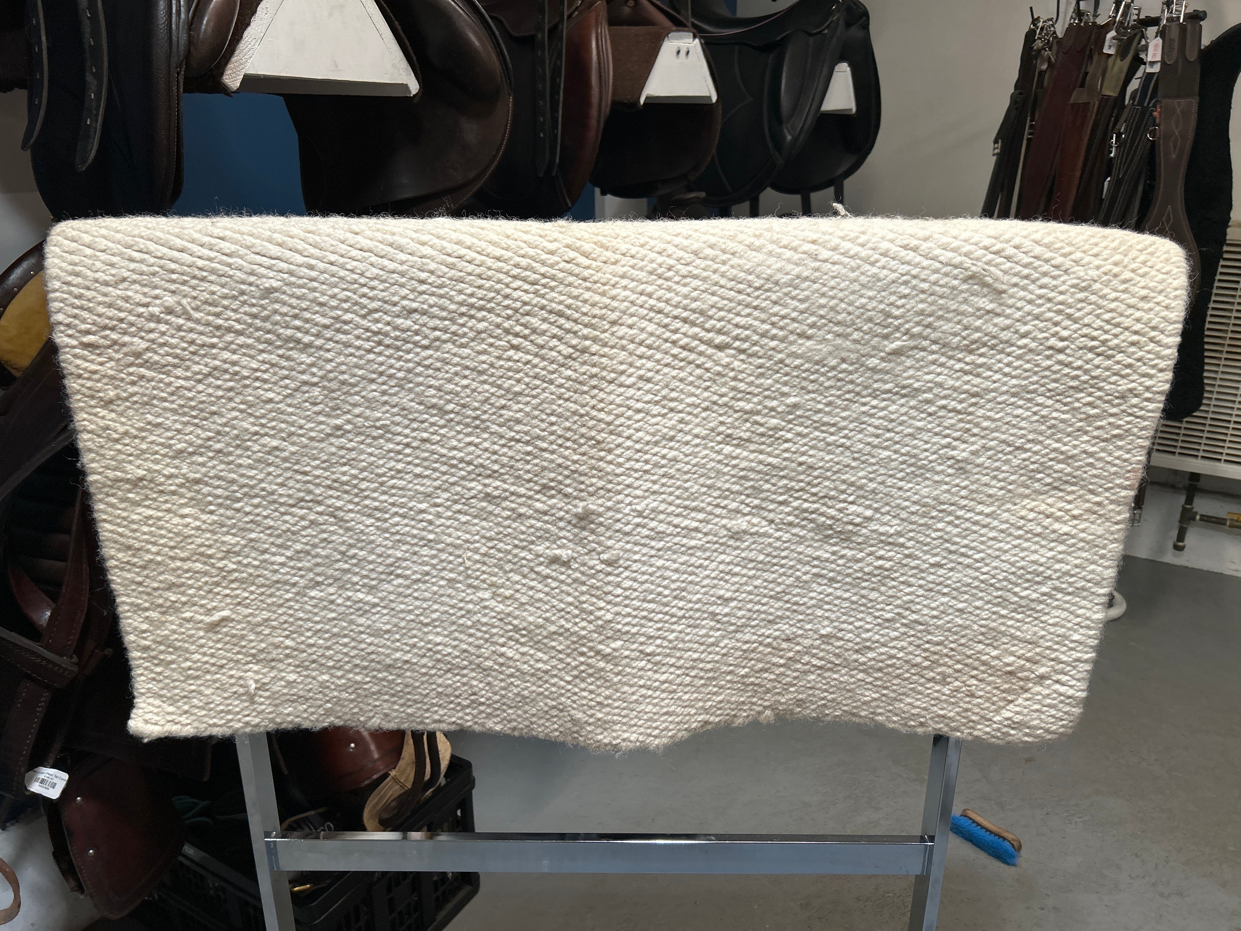Mayatex Heavy Wool Saddle Blanket - Cream 32x34 inches