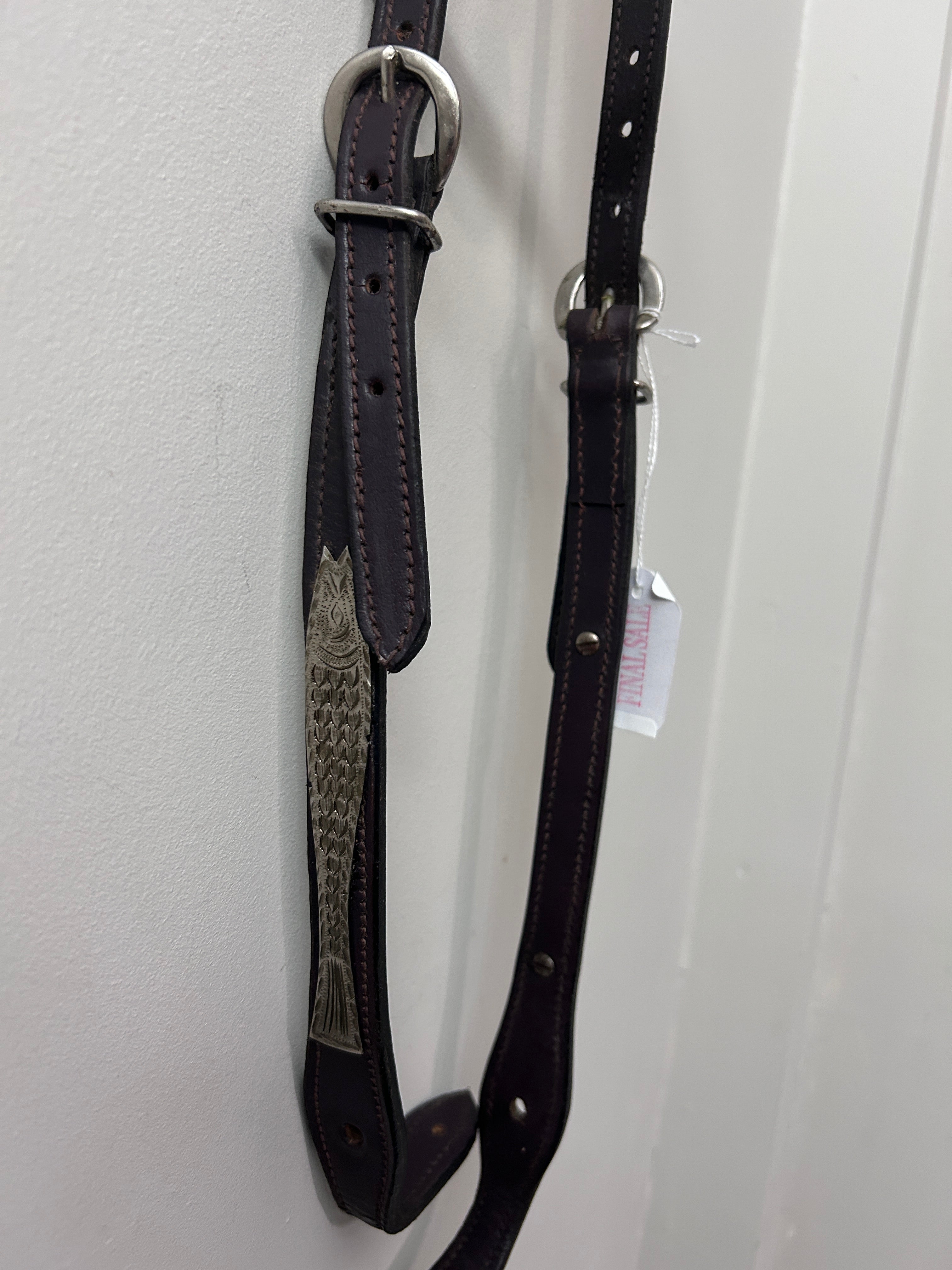 Dark Oil One Ear Fish Headstall