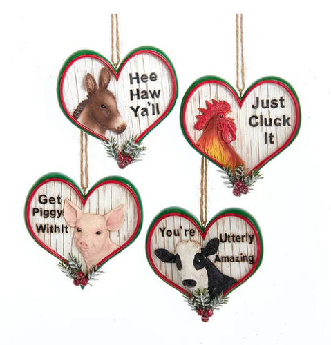 Farm Animal Christmas Ornaments-Christmas-Can Pro Equestrian Supply-Cow-Evolution Equestrian Co.