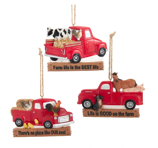 Farm Animal Farm Truck Ornaments-Christmas-Can Pro Equestrian Supply-Farm life is the BEST life-Evolution Equestrian Co.