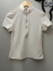 Fits Short Sleeve Cream Shirt Small-Riding Shirts-Consignment-Evolution Equestrian Co.