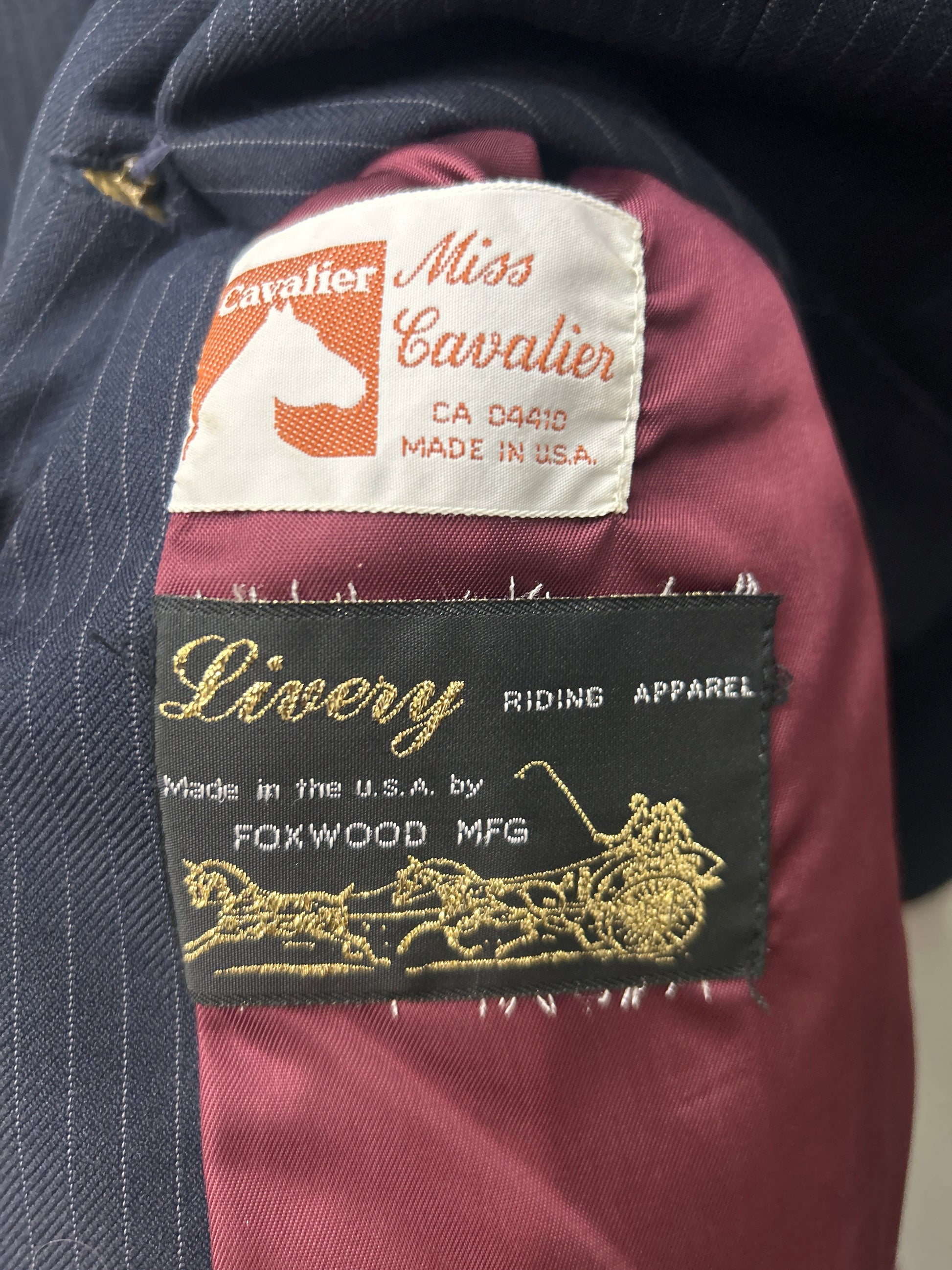 Foxwood Navy Show Jacket 14-Show Jacket-Consignment-Evolution Equestrian Co.