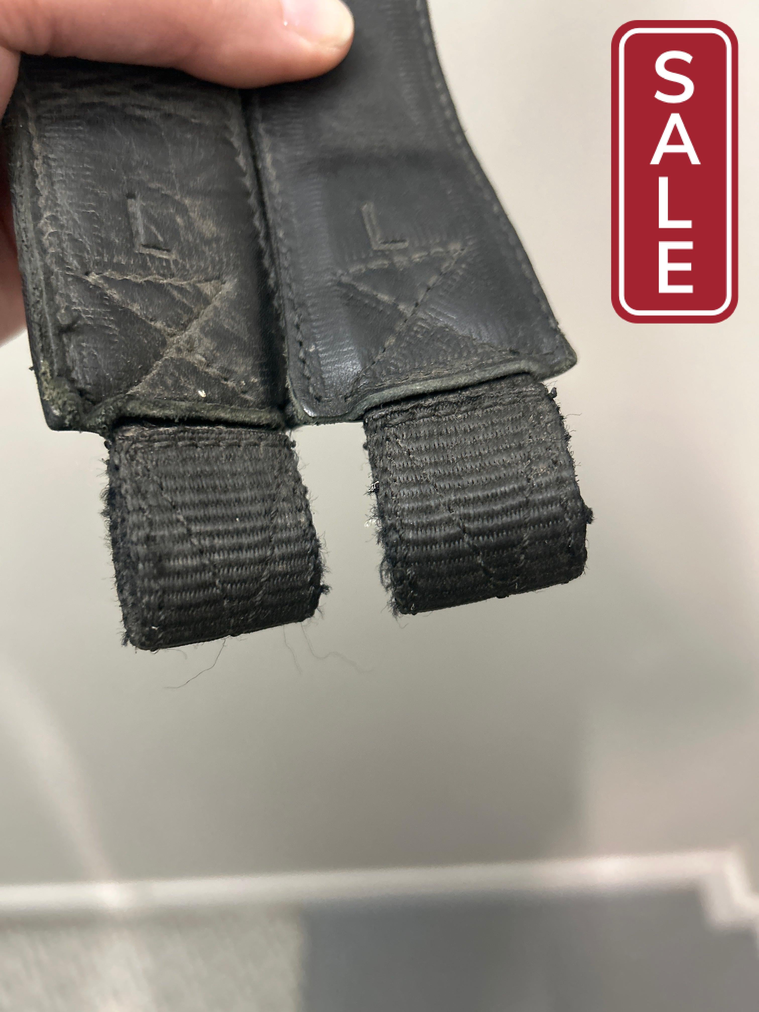 Free Jump Stirrup Leathers Black-English Accessories-Consignment-Evolution Equestrian Co.