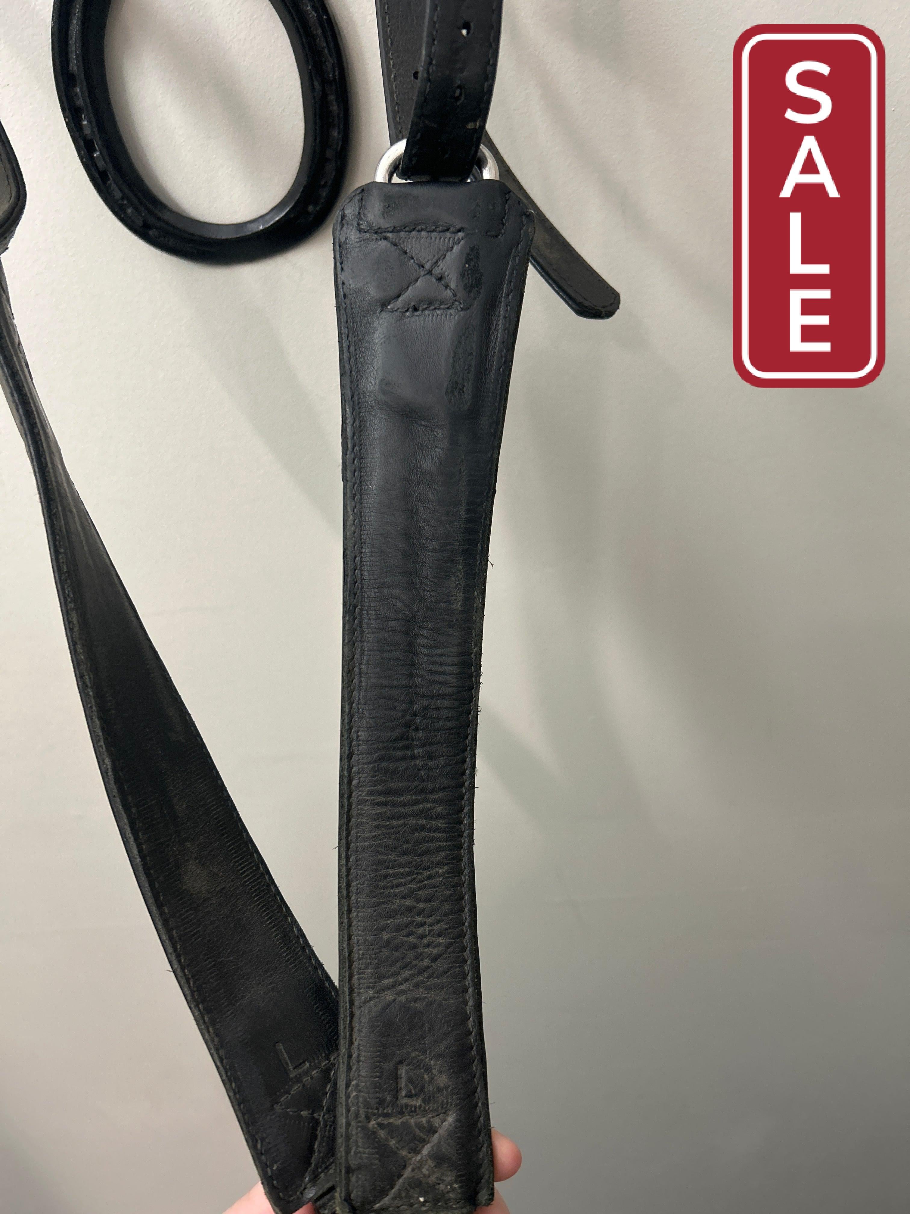 Free Jump Stirrup Leathers Black-English Accessories-Consignment-Evolution Equestrian Co.
