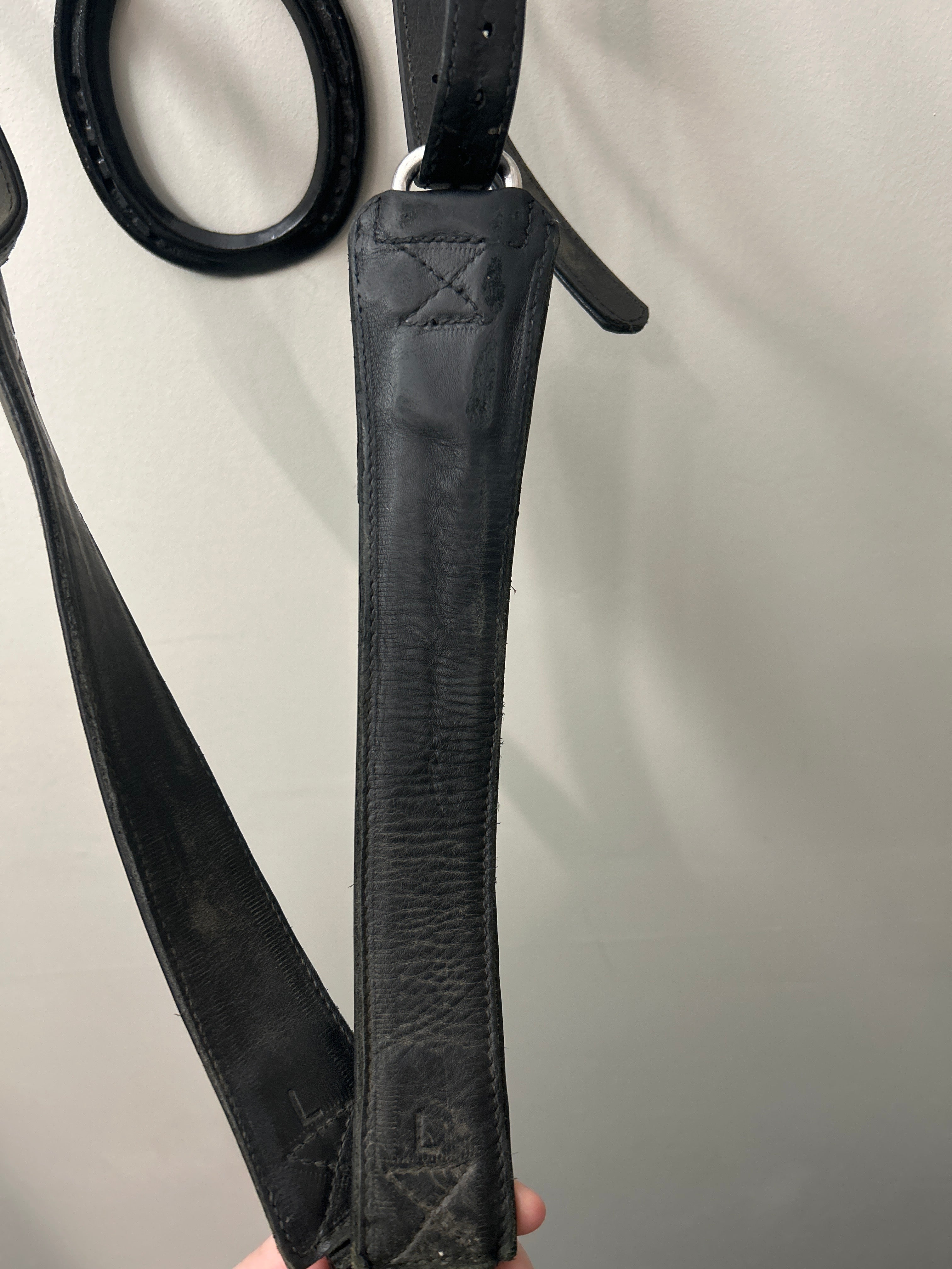 Free Jump Stirrup Leathers Black-English Accessories-Consignment-Evolution Equestrian Co.