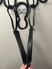 Free Jump Stirrup Leathers Black-English Accessories-Consignment-Evolution Equestrian Co.