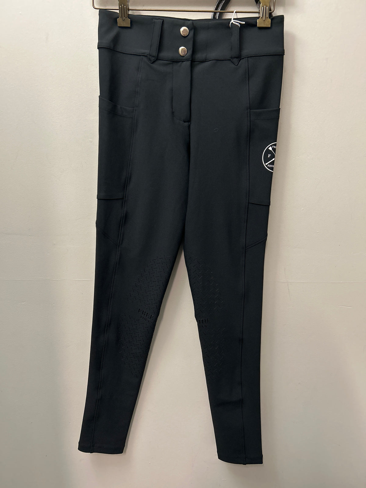 Free Ride Equestrian Black Riding Tights Small-Breeches-Consignment-Evolution Equestrian Co.