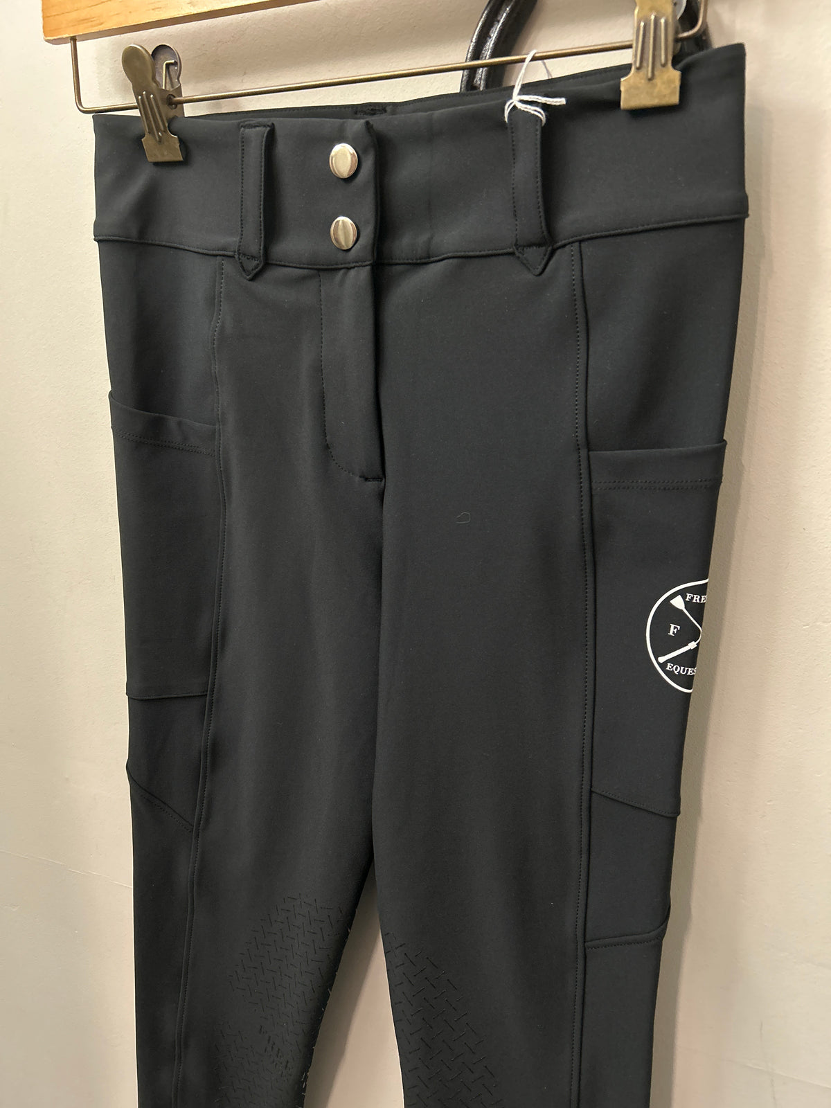 Free Ride Equestrian Black Riding Tights Small-Breeches-Consignment-Evolution Equestrian Co.