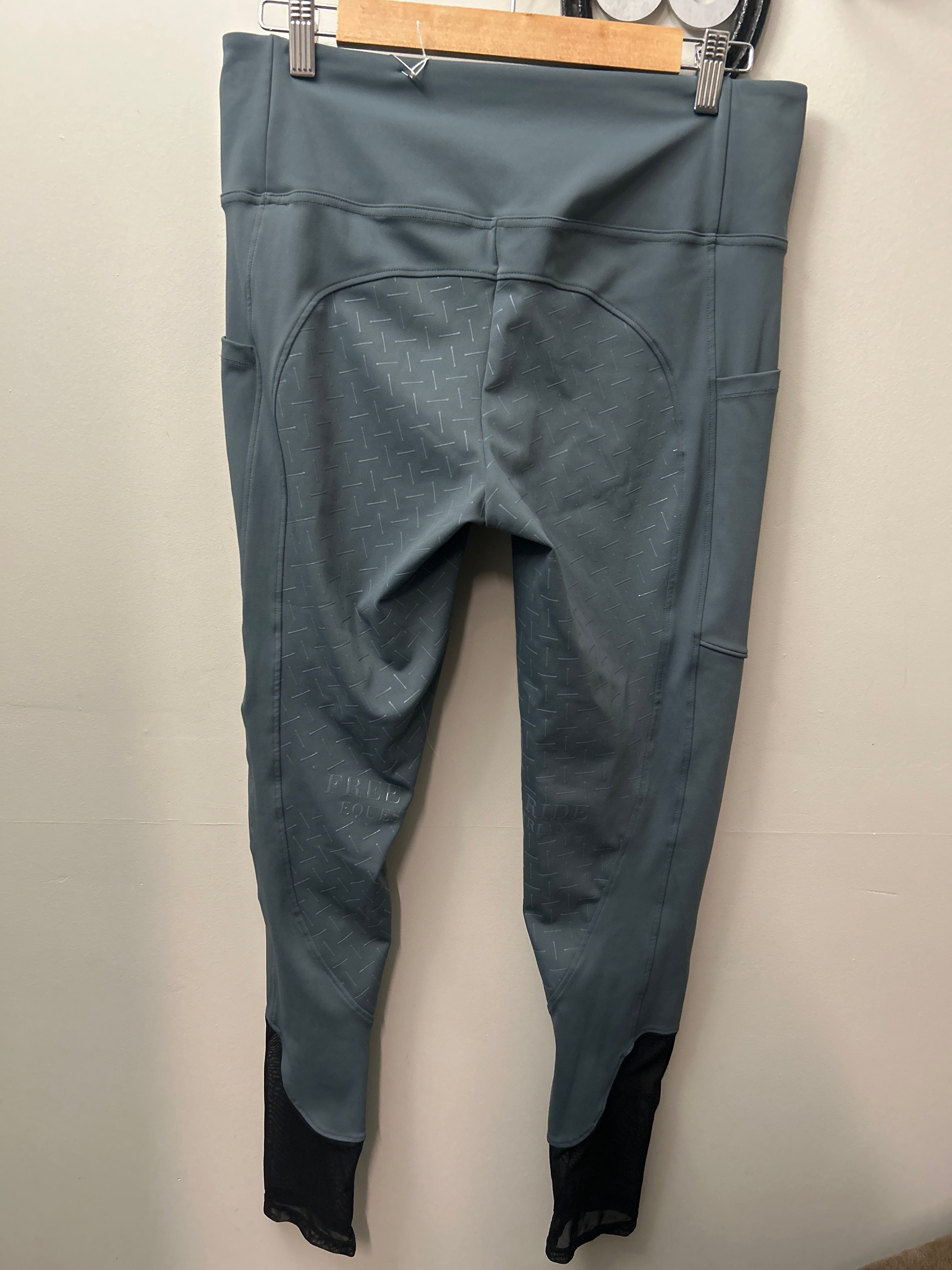 Free Ride Riding Tights Grey XL-Breeches-Consignment-Evolution Equestrian Co.