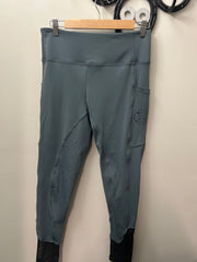 Free Ride Riding Tights Grey XL-Breeches-Consignment-Evolution Equestrian Co.