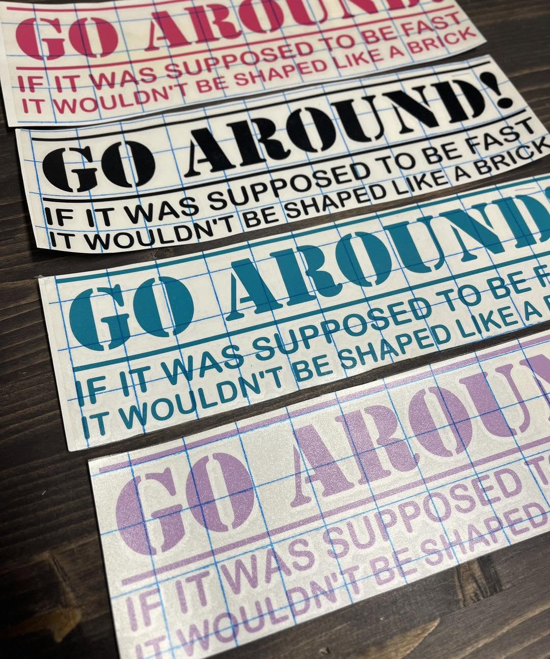 Go Around! Horse Trailer Decal by Kaitlin’s Country Touch-Sticker-Consignment-Pink-Evolution Equestrian Co.