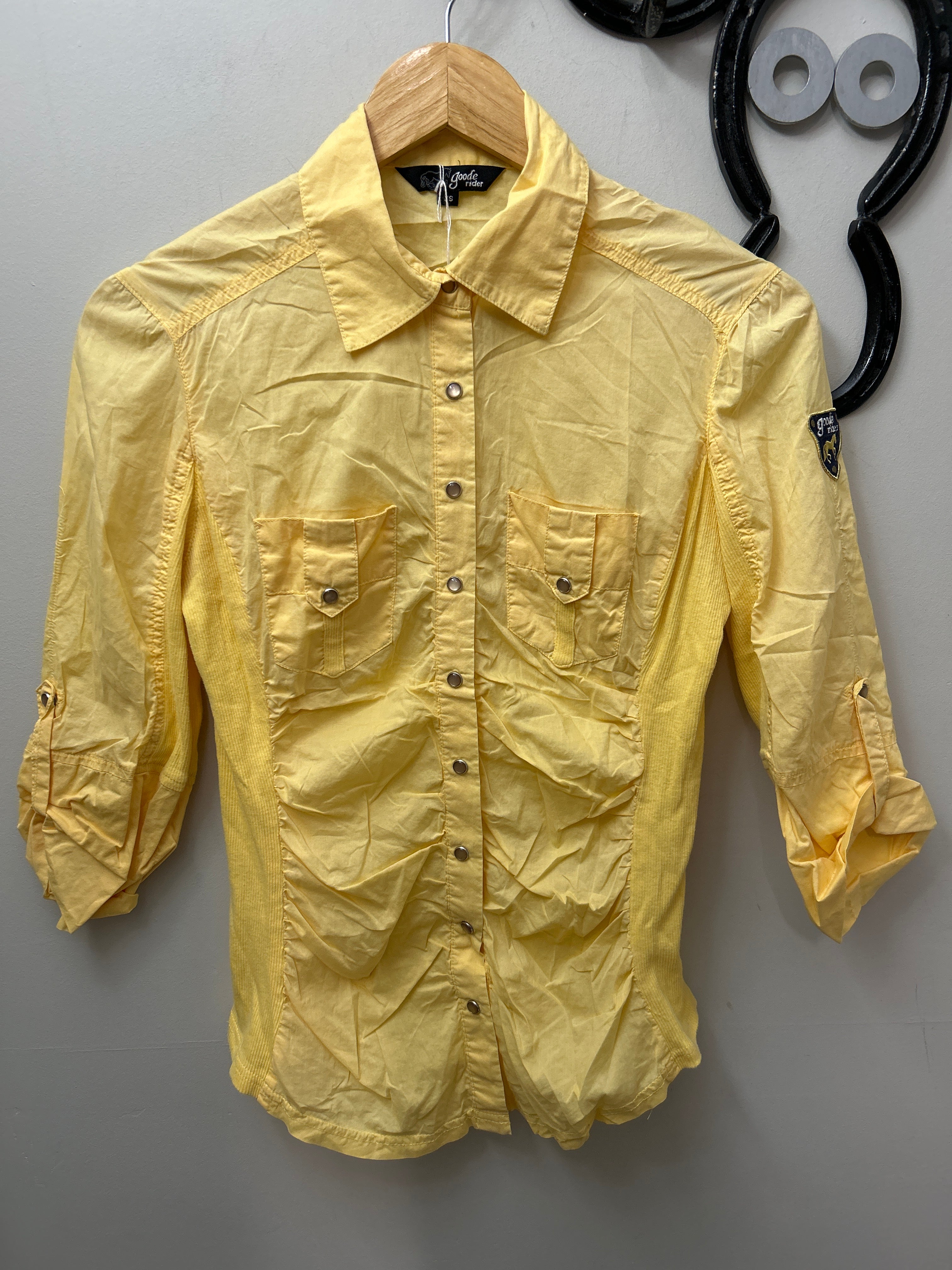 Goode Rider Yellow Shirt XSmall-Apparel-Consignment-Evolution Equestrian Co.
