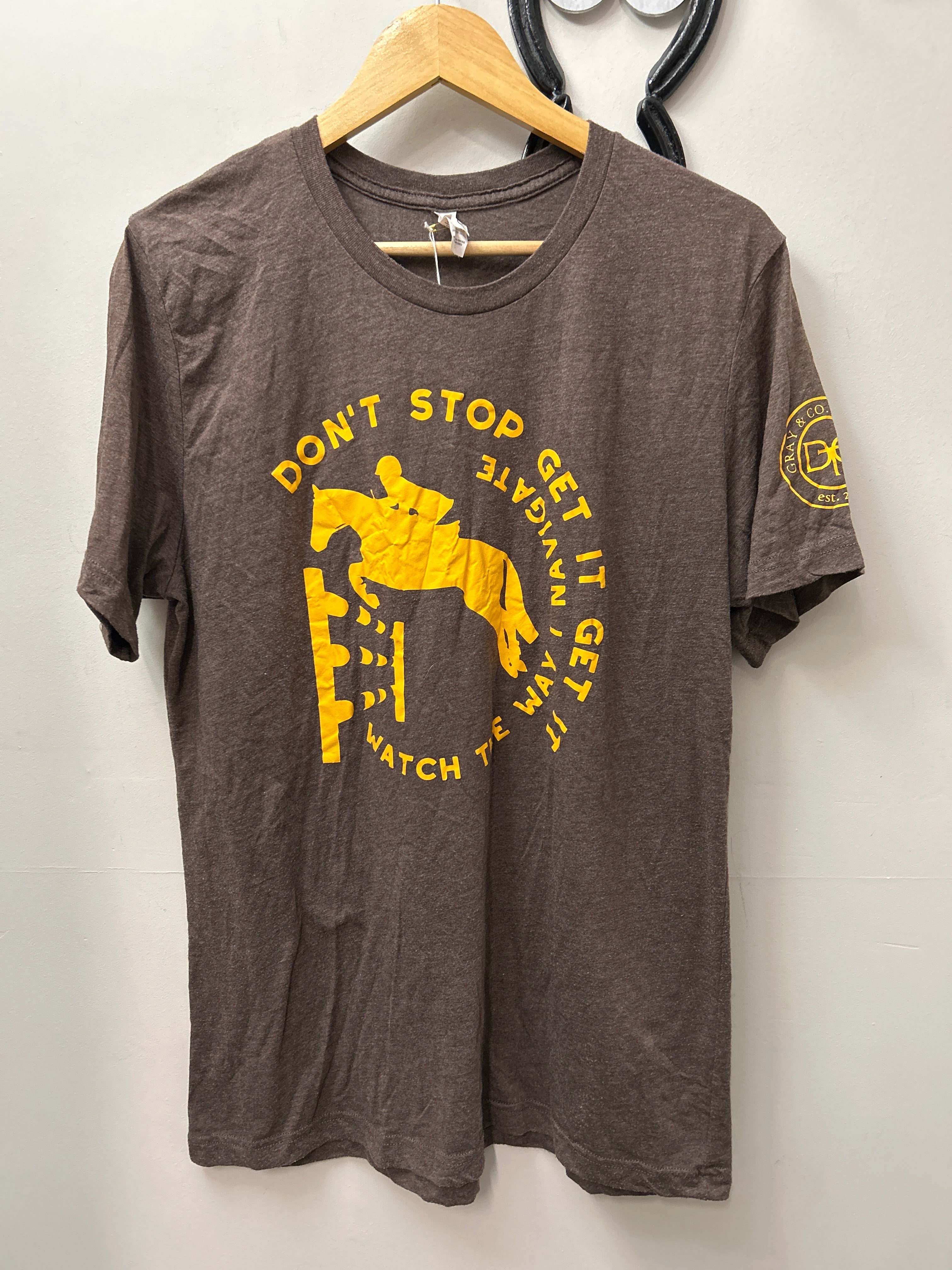 Gray & Co Designs Don't Stop Shirt-Riding Shirts-Consignment-Evolution Equestrian Co.
